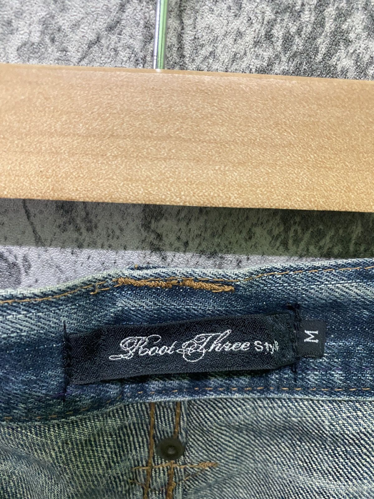 Japanese Brand × Vintage Vintage ROOT THREE Flared Paint Splashed Low Rise Denim Size US 30 / EU 46 - 21 Thumbnail