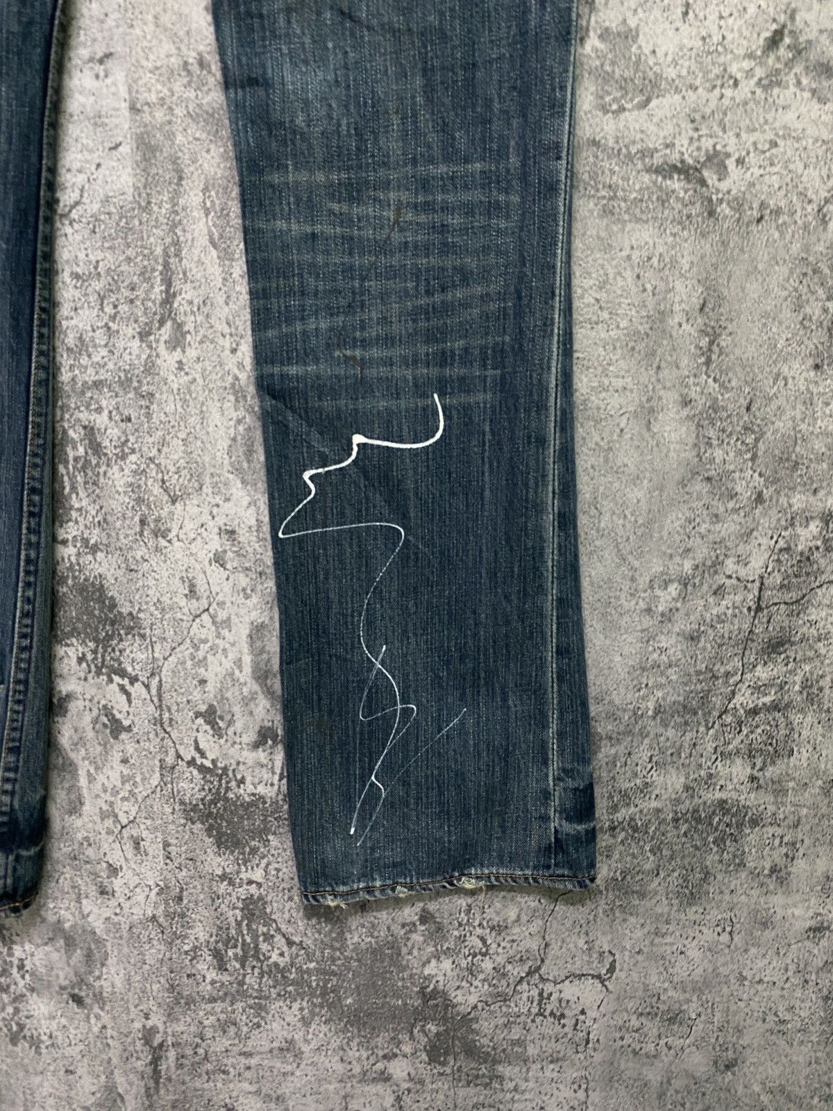 Japanese Brand × Vintage Vintage ROOT THREE Flared Paint Splashed Low Rise Denim Size US 30 / EU 46 - 17 Thumbnail