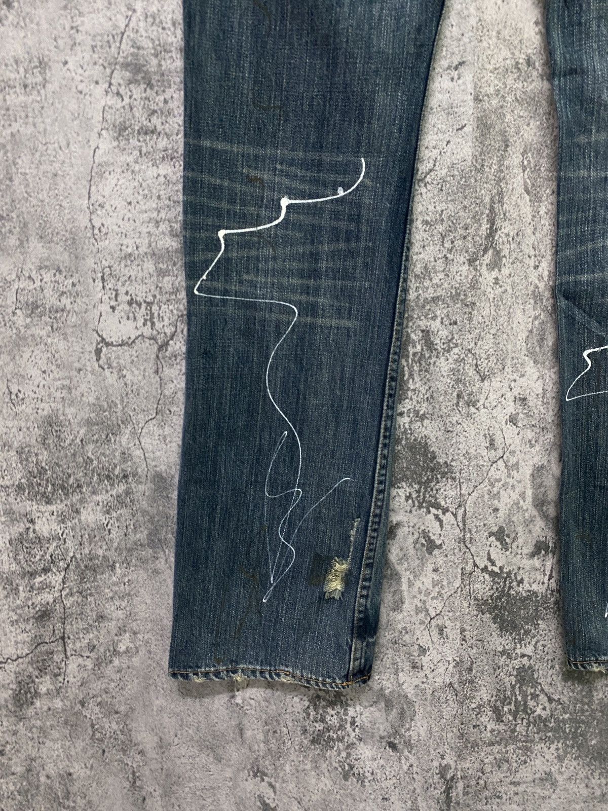 Japanese Brand × Vintage Vintage ROOT THREE Flared Paint Splashed Low Rise Denim Size US 30 / EU 46 - 19 Thumbnail