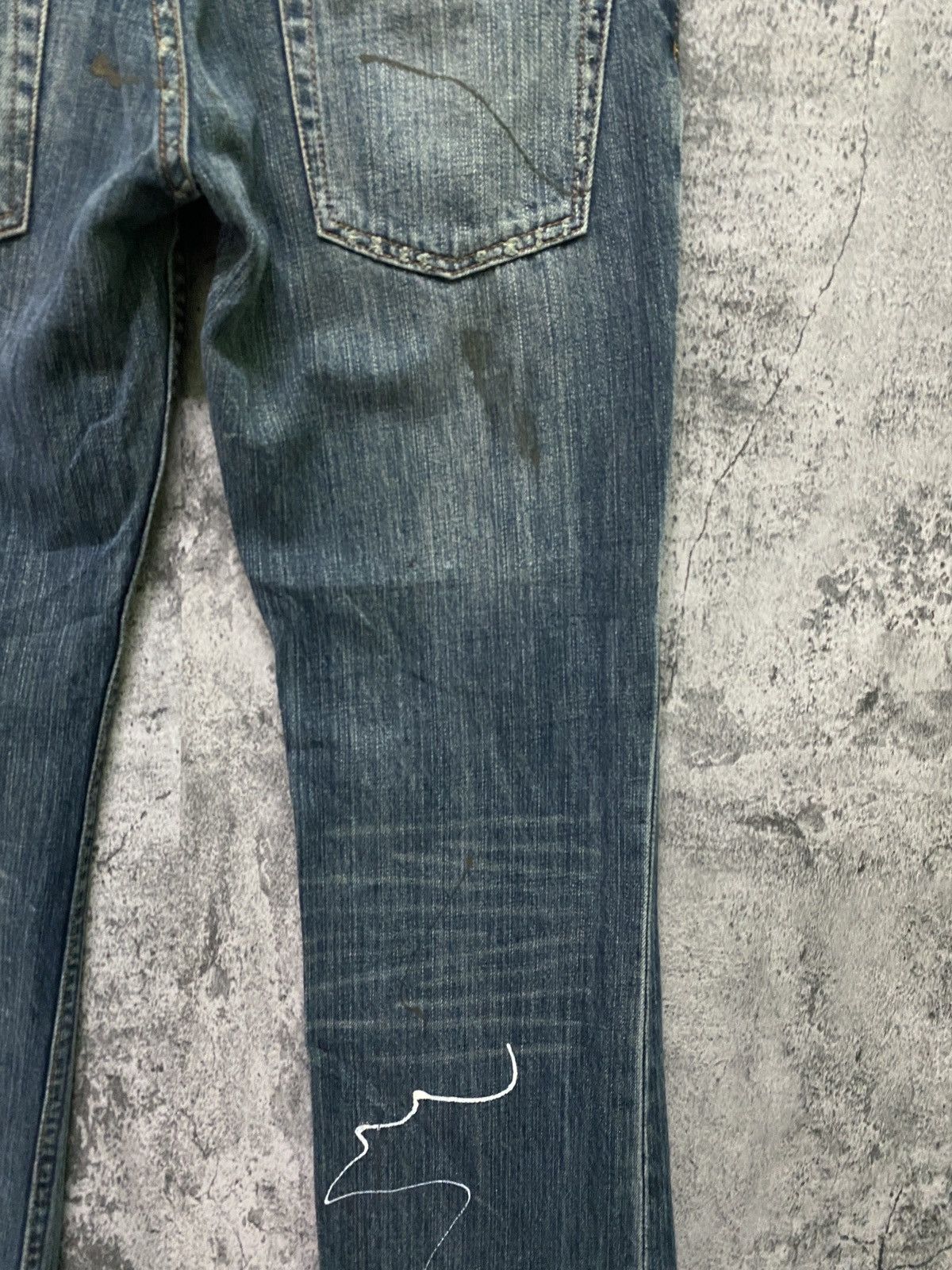 Japanese Brand × Vintage Vintage ROOT THREE Flared Paint Splashed Low Rise Denim Size US 30 / EU 46 - 16 Thumbnail