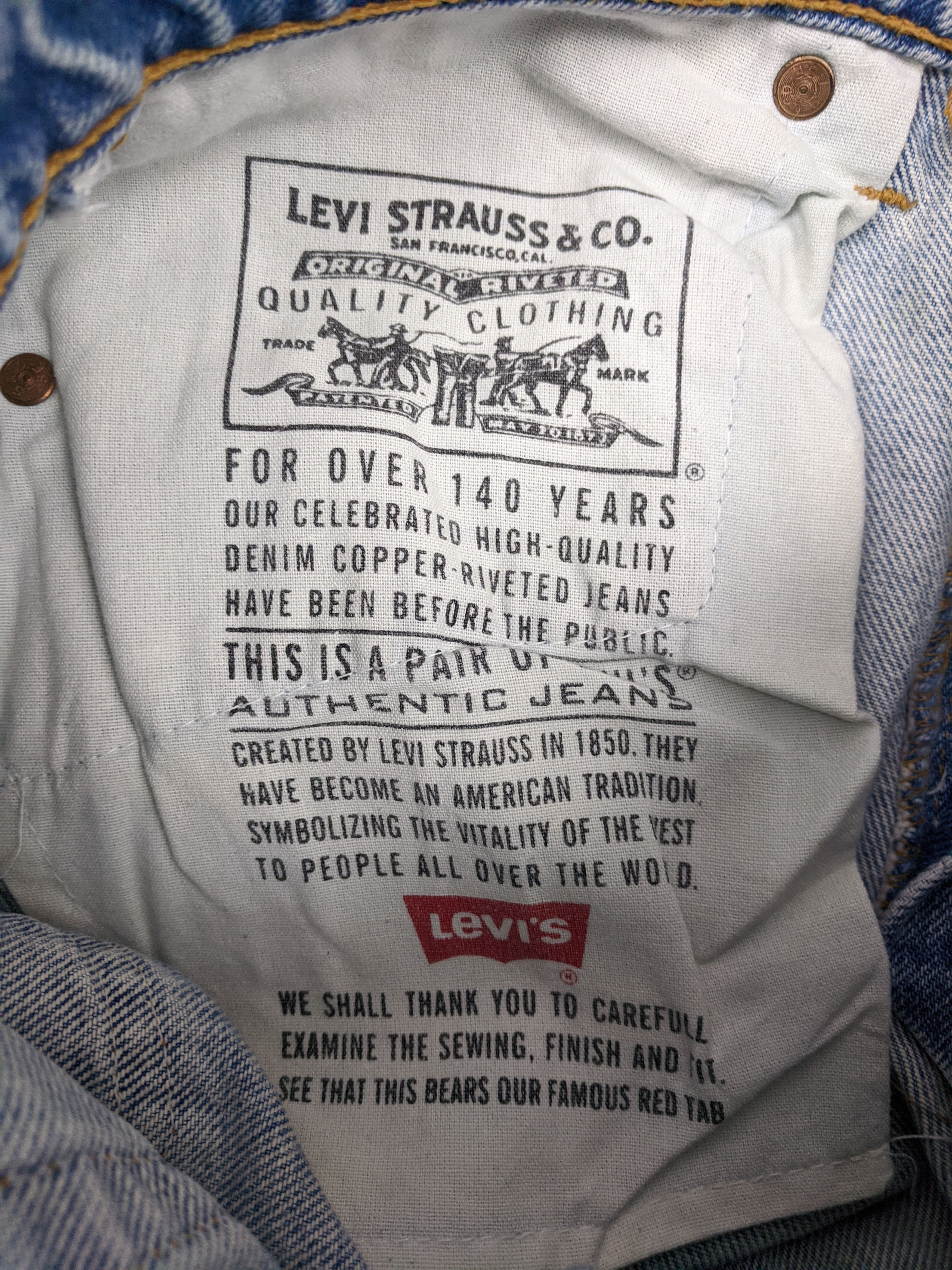 Levi's Vintage 90s Levis 550 Faded Blue Jeans DP0625 Size US 26 / EU 42 - 8 Thumbnail