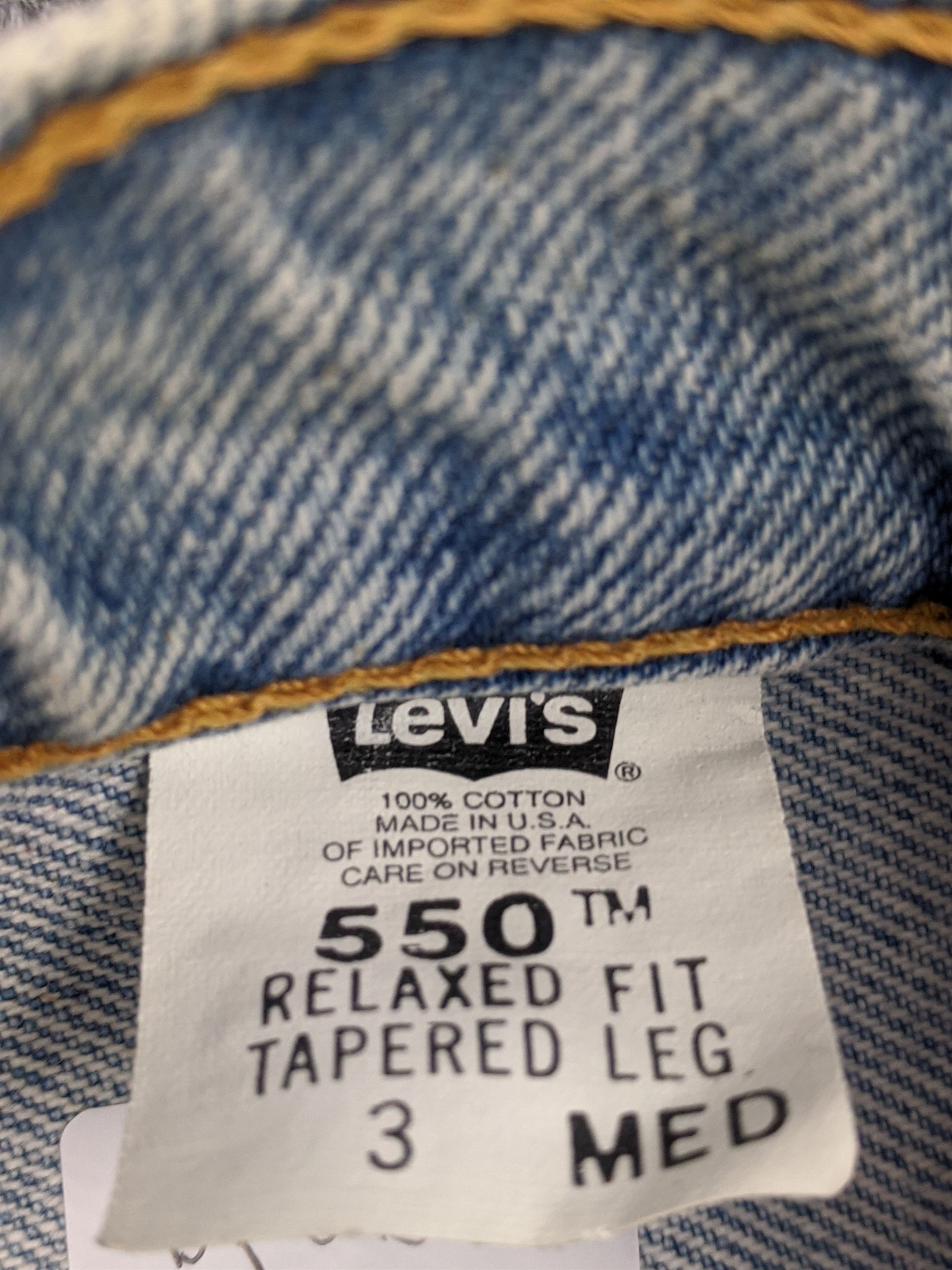 Levi's Vintage 90s Levis 550 Faded Blue Jeans DP0625 Size US 26 / EU 42 - 7 Thumbnail