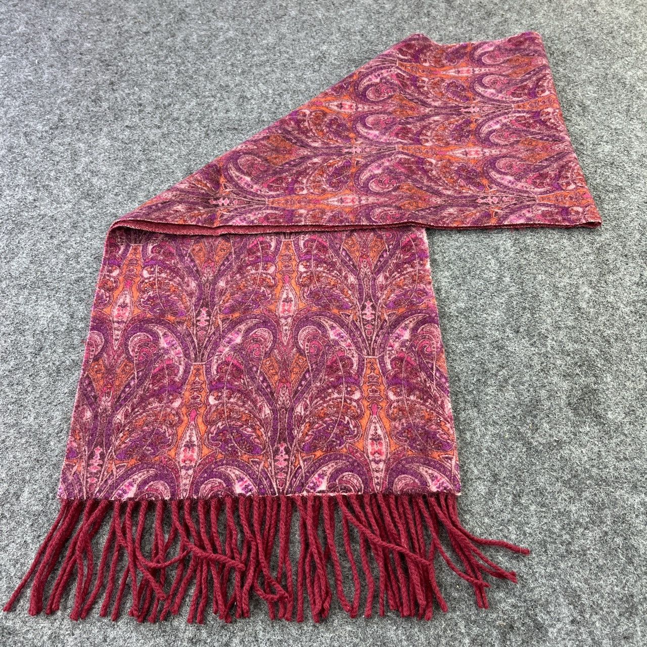 Borsalino Borsalino Paisley Design Scarf / Muffler / Neckwear T402 Size ONE SIZE - 3 Thumbnail