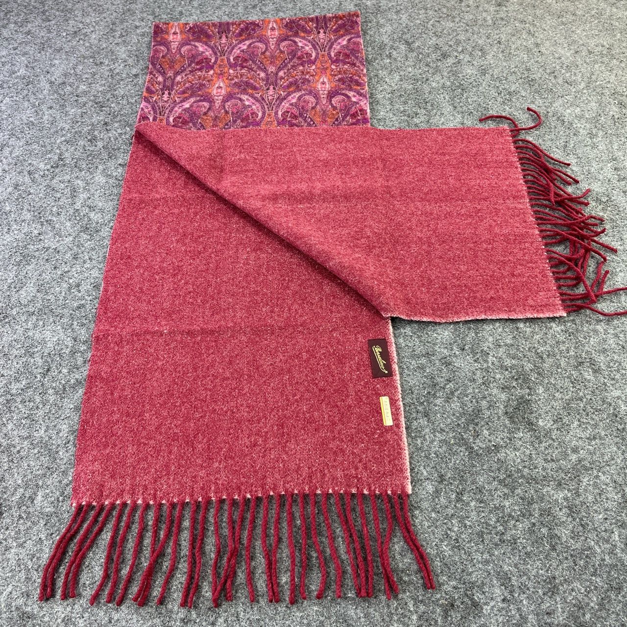 Borsalino Borsalino Paisley Design Scarf / Muffler / Neckwear T402 Size ONE SIZE - 4 Thumbnail