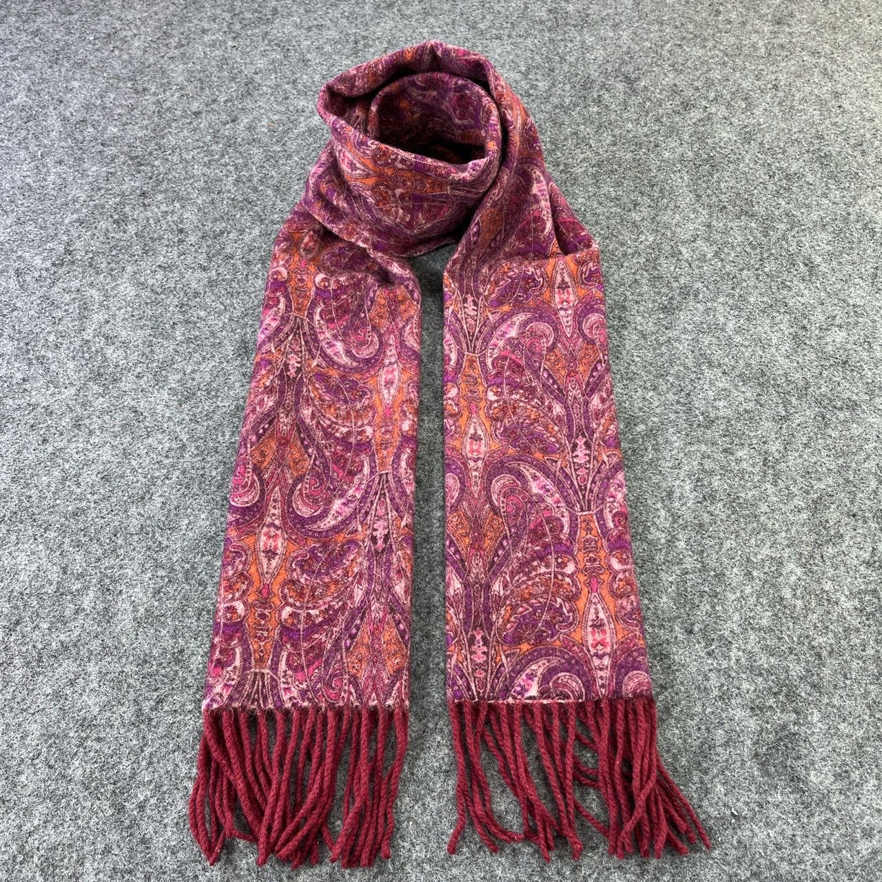 Borsalino Borsalino Paisley Design Scarf / Muffler / Neckwear T402 Size ONE SIZE - 1 Thumbnail