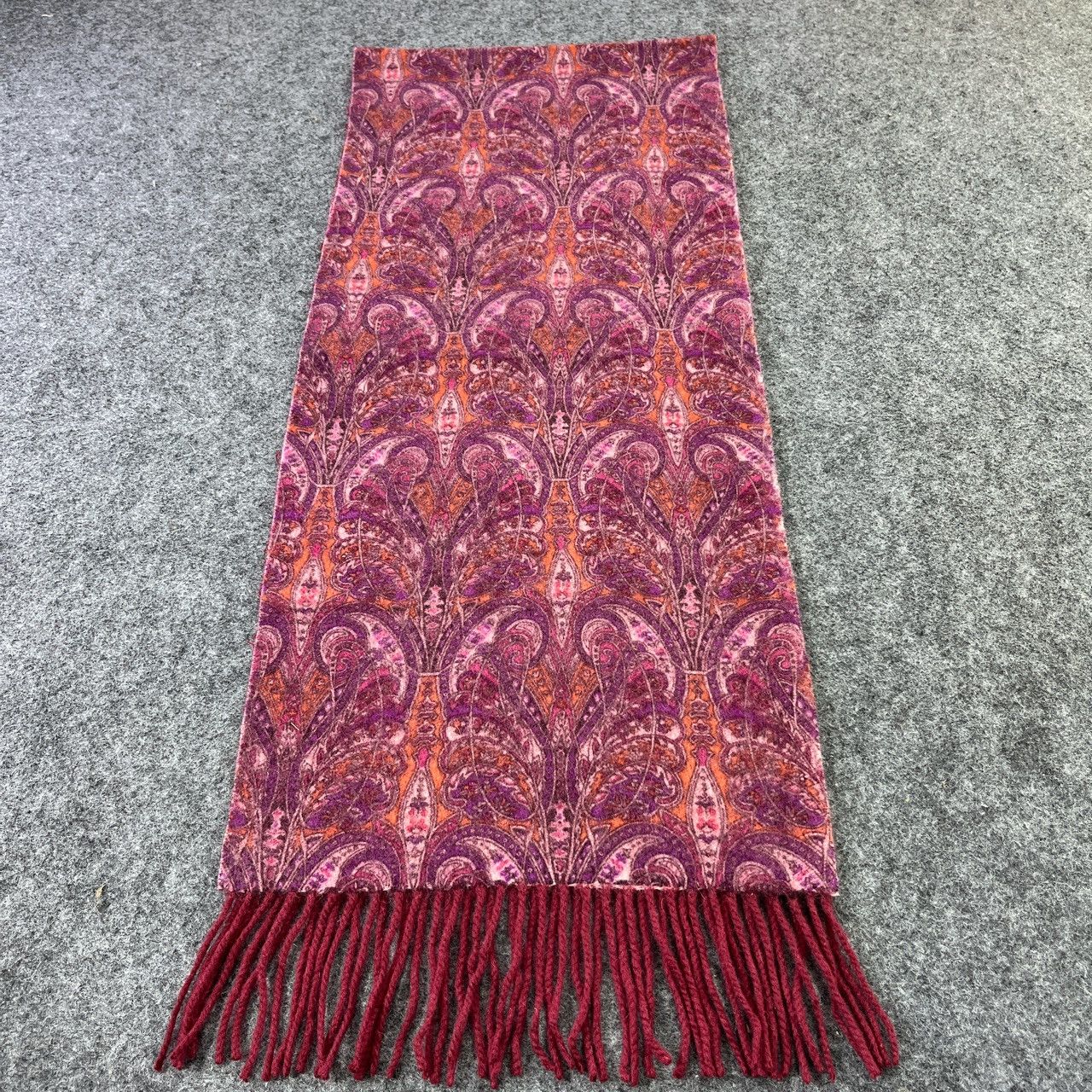 Borsalino Borsalino Paisley Design Scarf / Muffler / Neckwear T402 Size ONE SIZE - 2 Thumbnail