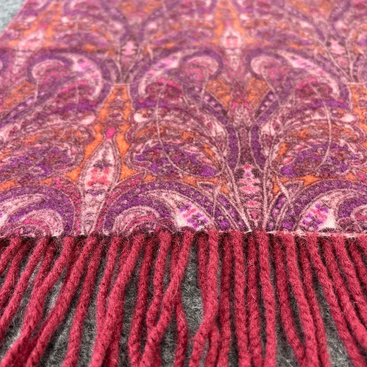 Borsalino Borsalino Paisley Design Scarf / Muffler / Neckwear T402 Size ONE SIZE - 6 Thumbnail