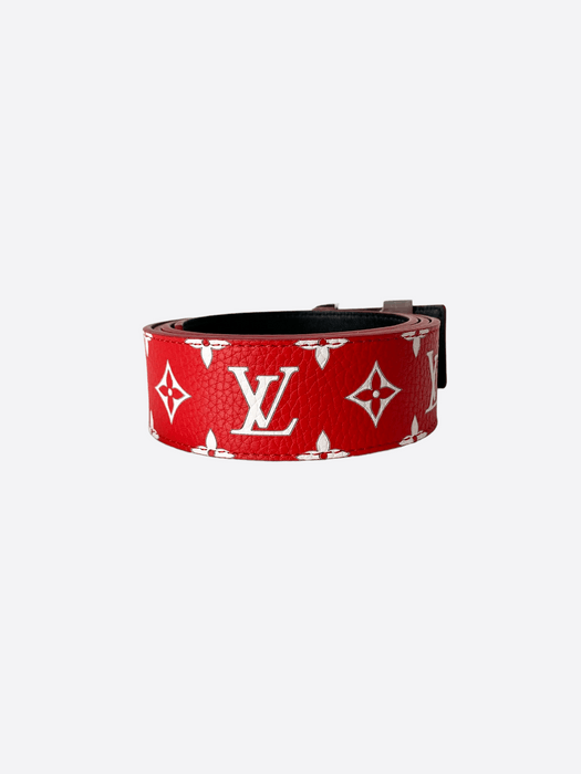 Louis Vuitton Supreme Belt Red
