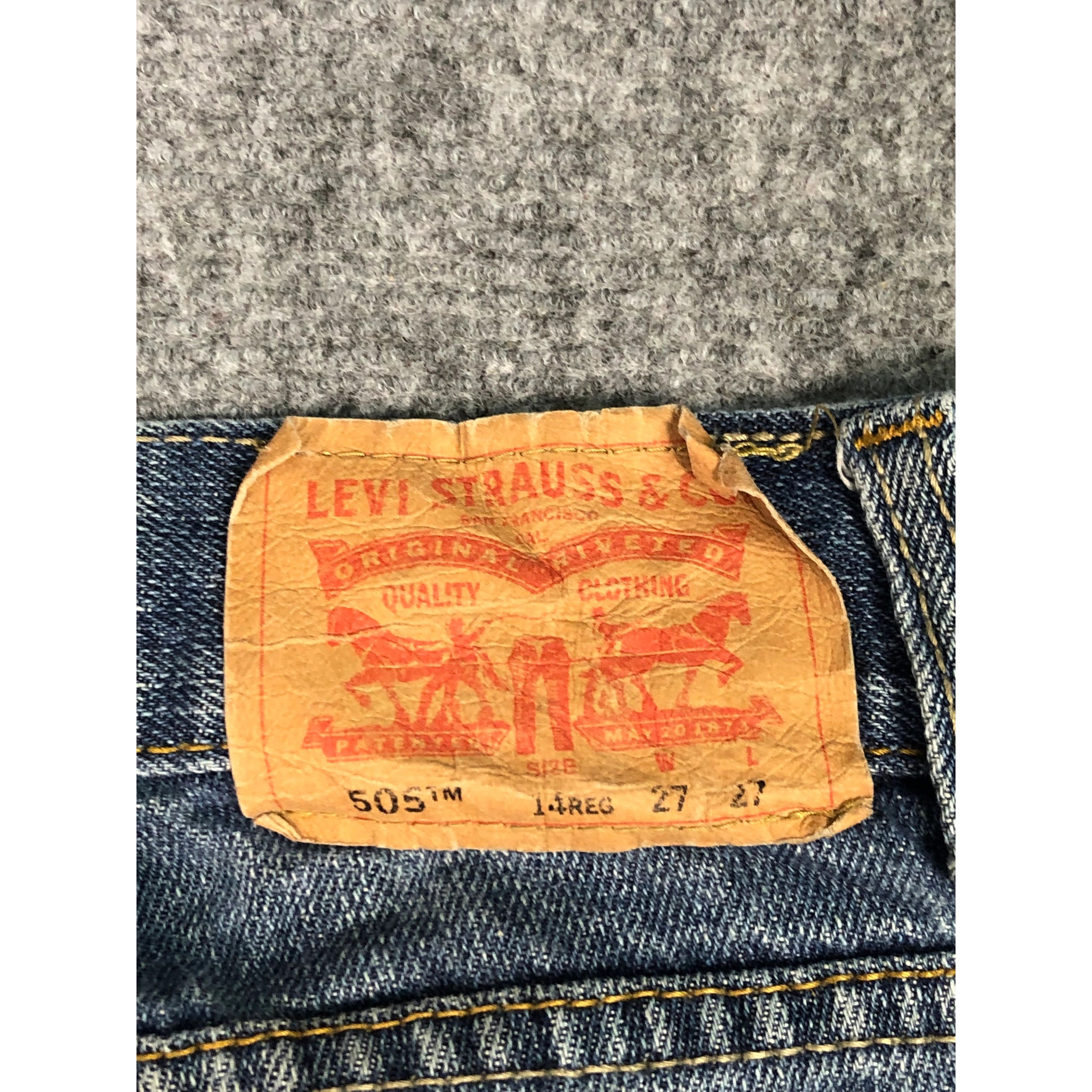 Levi's Vintage Levis 505 Regular Fit Faded Denim Lightwash DP0203 Size US 26 / EU 42 - 5 Thumbnail