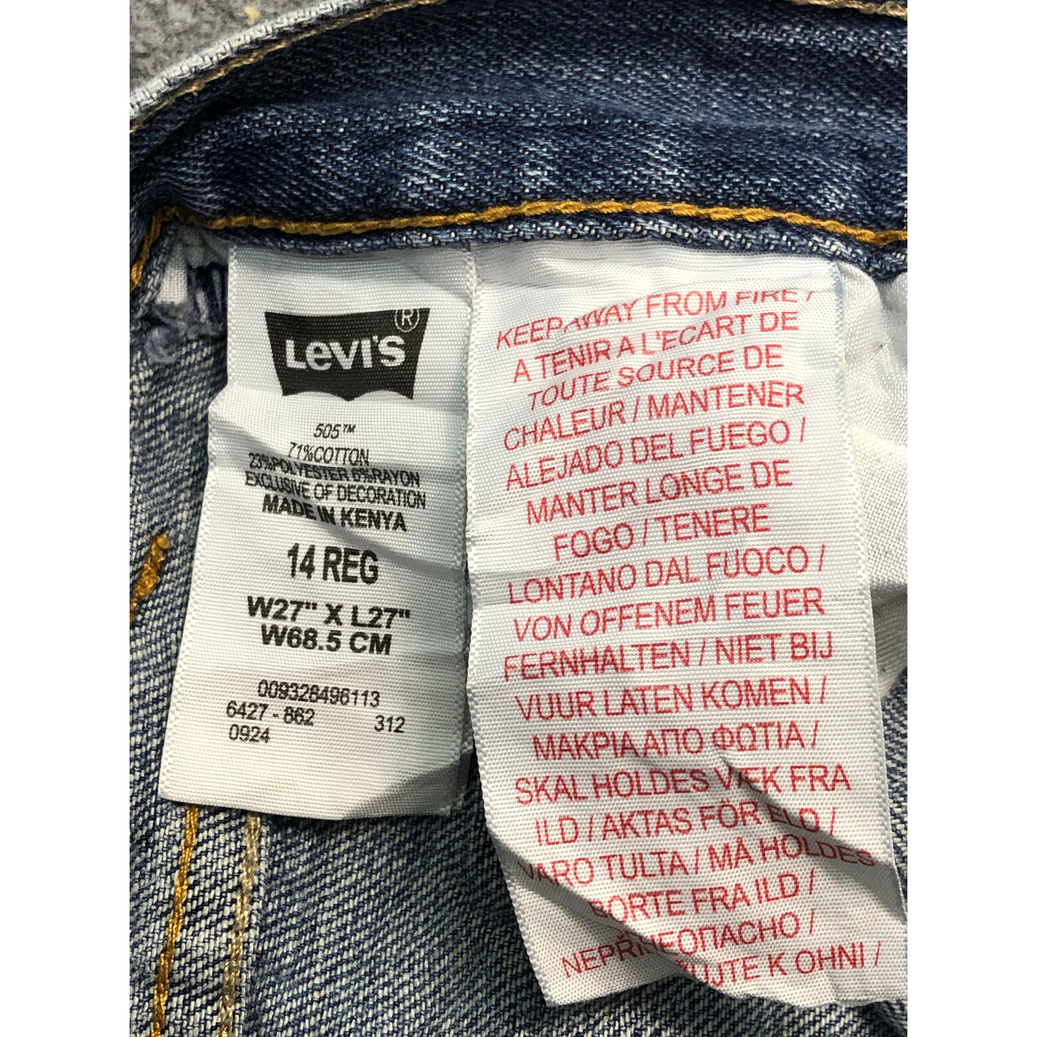 Levi's Vintage Levis 505 Regular Fit Faded Denim Lightwash DP0203 Size US 26 / EU 42 - 7 Thumbnail