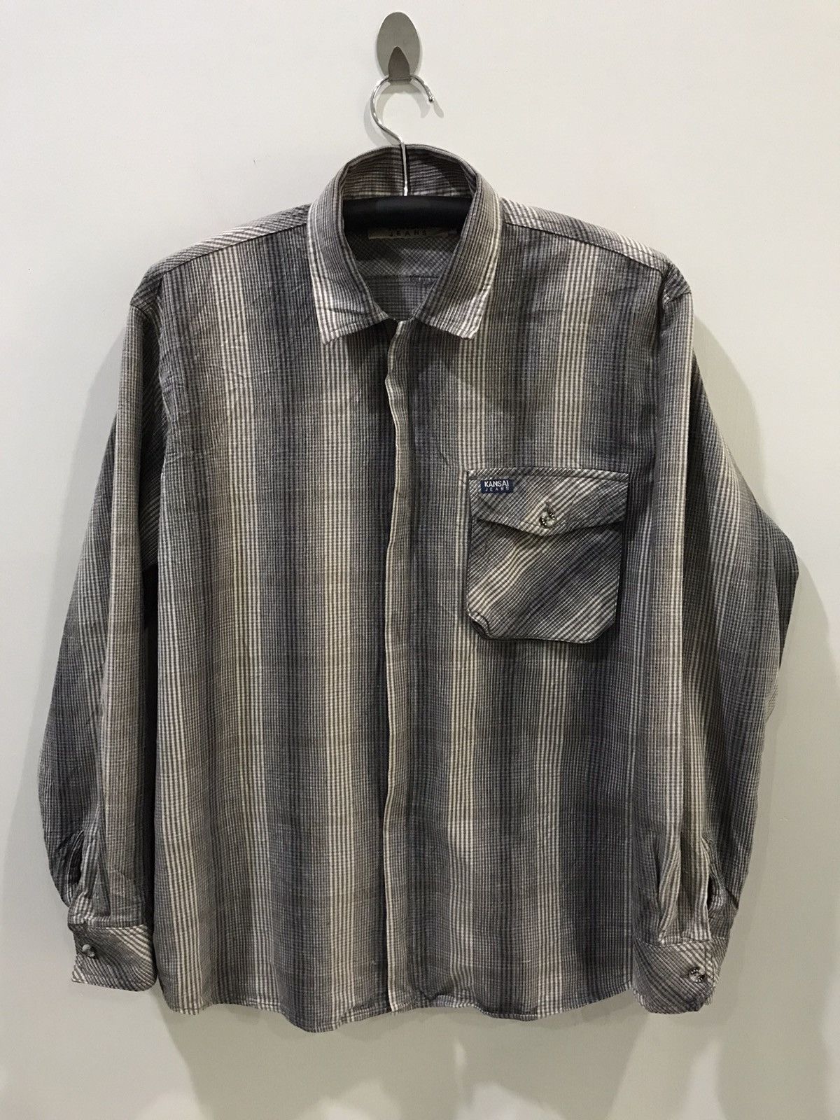 Designer × Japanese Brand × Kansai Yamamoto KANSAI JEANS Japan Zipper Multipockets Shirt Size US M / EU 48-50 / 2 - 1 Thumbnail