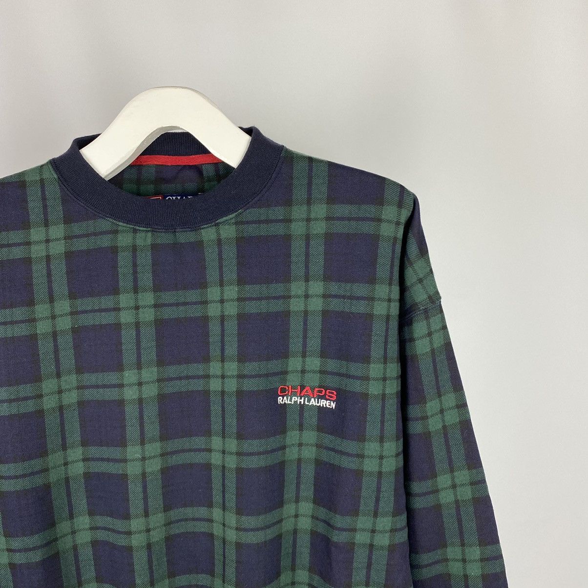 Chaps Ralph Lauren 1990’s Vintage Chaps Ralph Lauren Tartan Plaid Sweatshirt Size US M / EU 48-50 / 2 - 3 Thumbnail
