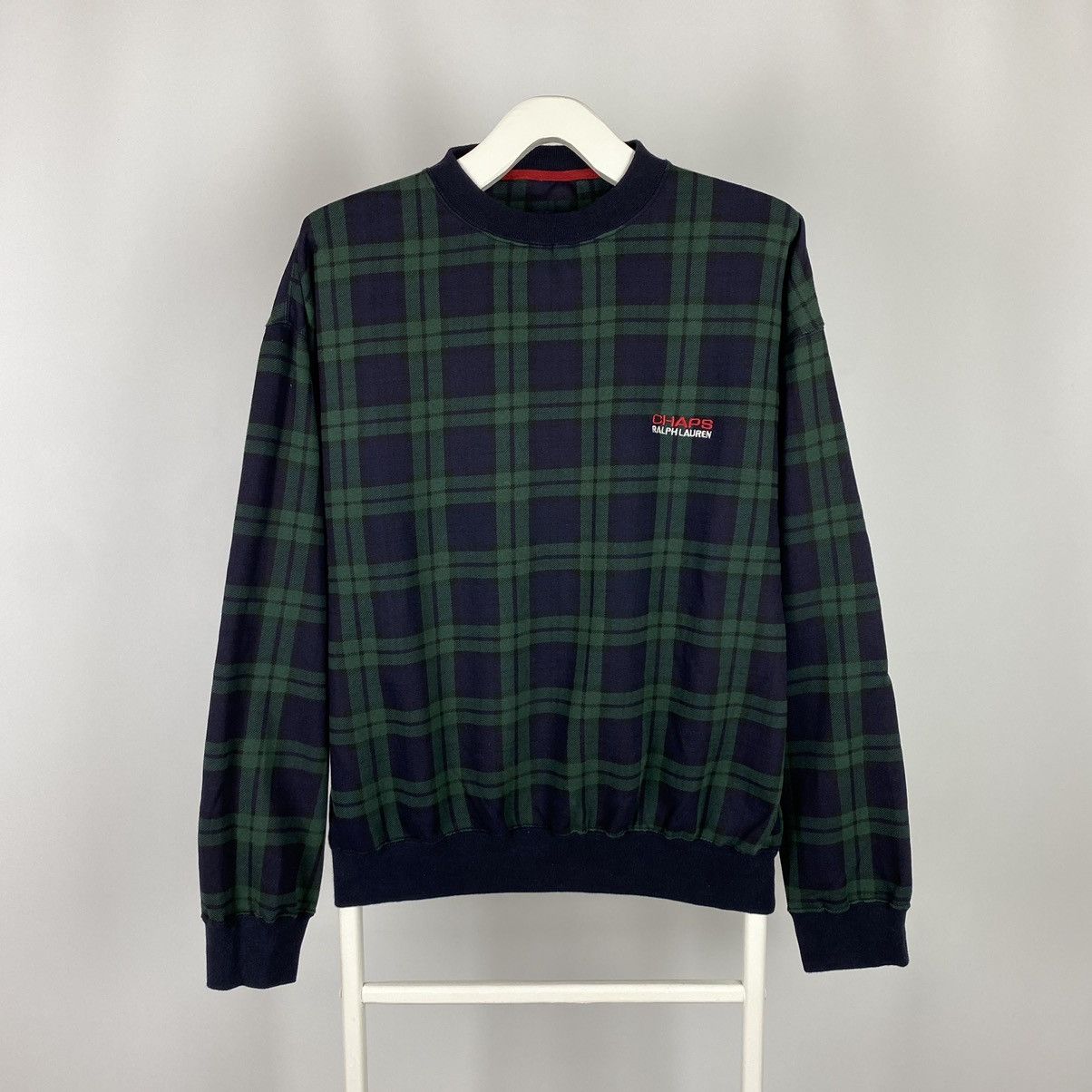 Chaps Ralph Lauren 1990’s Vintage Chaps Ralph Lauren Tartan Plaid Sweatshirt Size US M / EU 48-50 / 2 - 2 Thumbnail