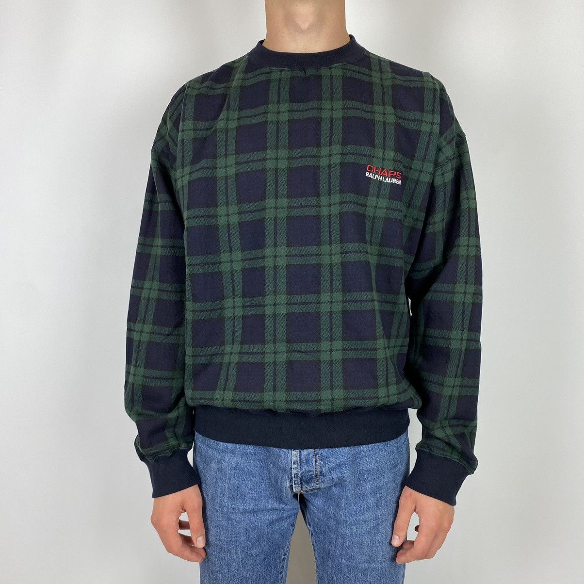 Chaps Ralph Lauren 1990’s Vintage Chaps Ralph Lauren Tartan Plaid Sweatshirt Size US M / EU 48-50 / 2 - 1 Thumbnail