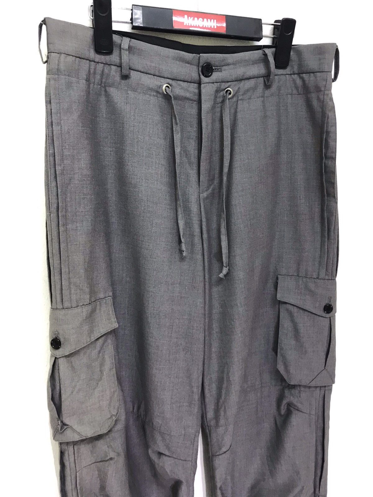 Japanese Brand Lucy Cargo Pant Rayon Blended Baggy Wide Balloon Size US 32 / EU 48 - 7 Thumbnail