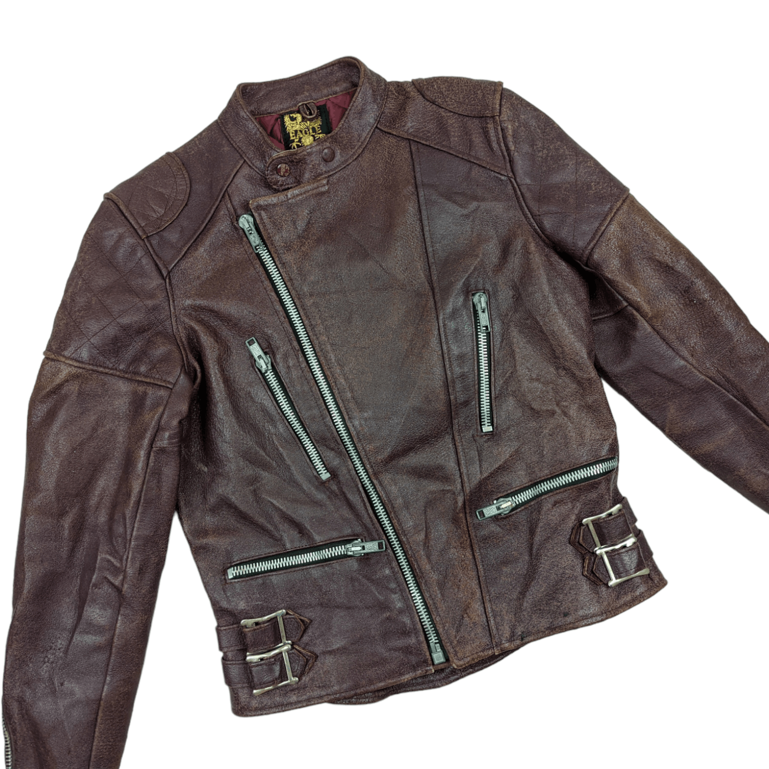 Genuine Leather Vintage 70's EAGLE Motorcycle Style Leather Jacket Size US M / EU 48-50 / 2 - 3 Thumbnail