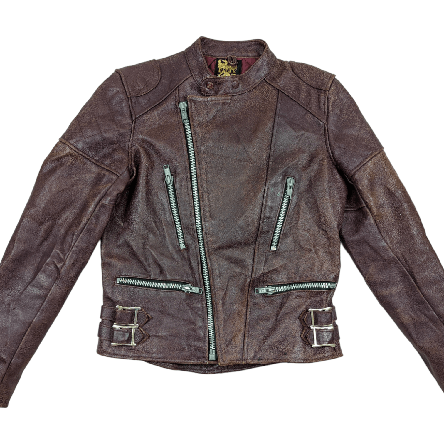 Genuine Leather Vintage 70's EAGLE Motorcycle Style Leather Jacket Size US M / EU 48-50 / 2 - 2 Thumbnail