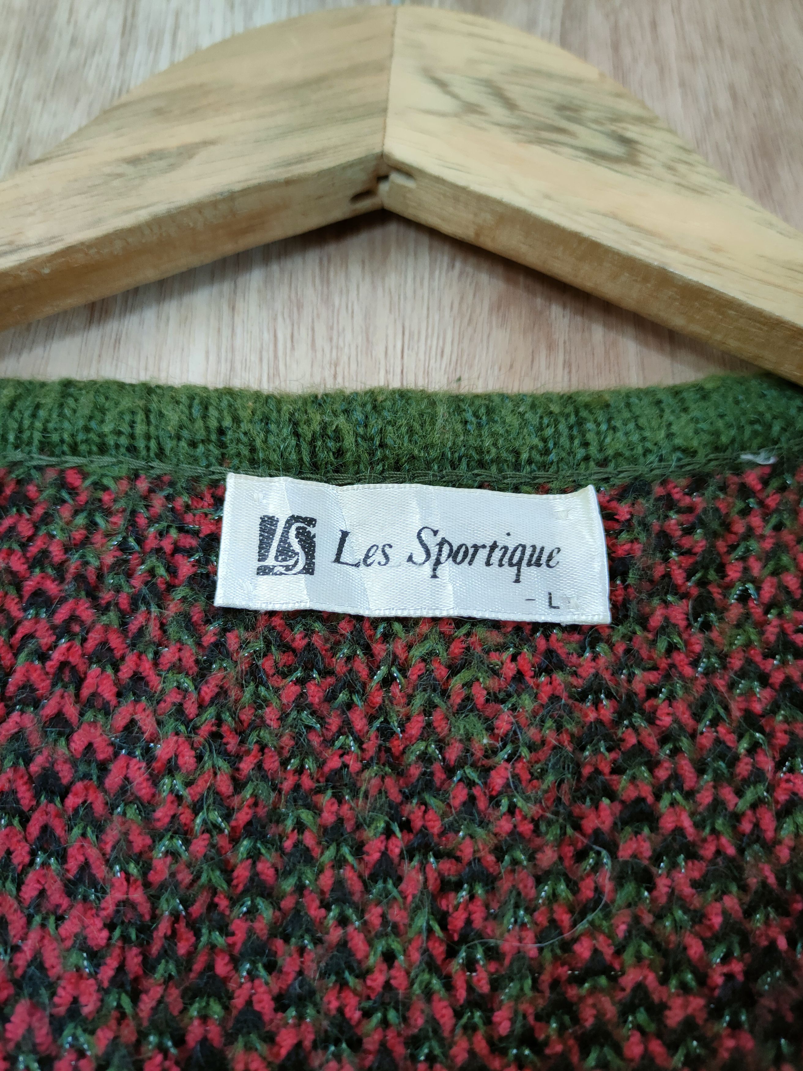 Vintage Les Sportique art flower japan cardigan knitwear #46-674 Size M / US 6-8 / IT 42-44 - 4 Thumbnail