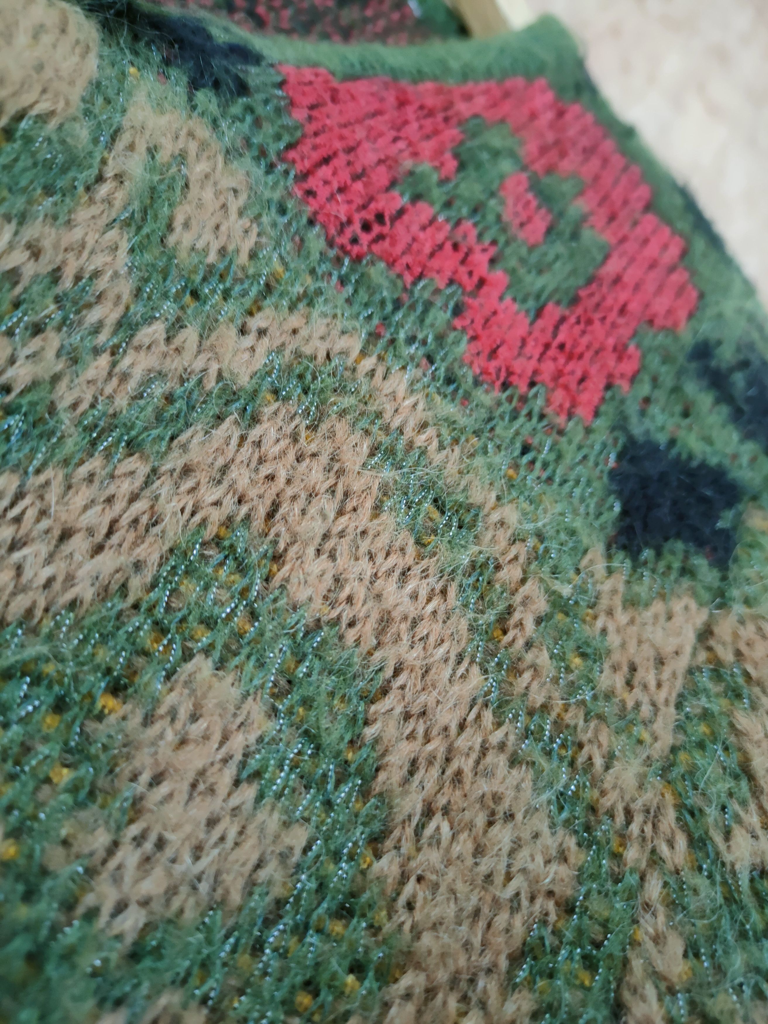 Vintage Les Sportique art flower japan cardigan knitwear #46-674 Size M / US 6-8 / IT 42-44 - 8 Thumbnail
