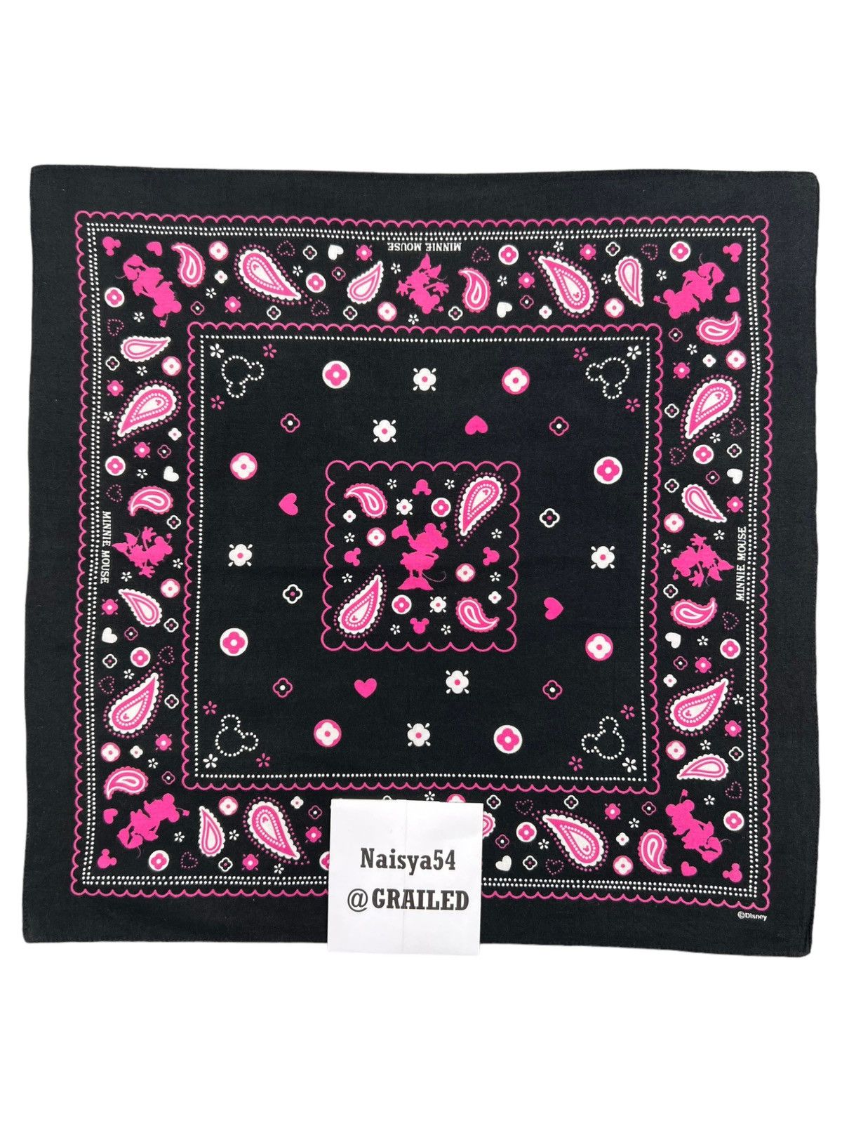 Disney Minnie Mouse Handkerchief Neckerchief Bandana Pocketsquare Size ONE SIZE - 5 Thumbnail