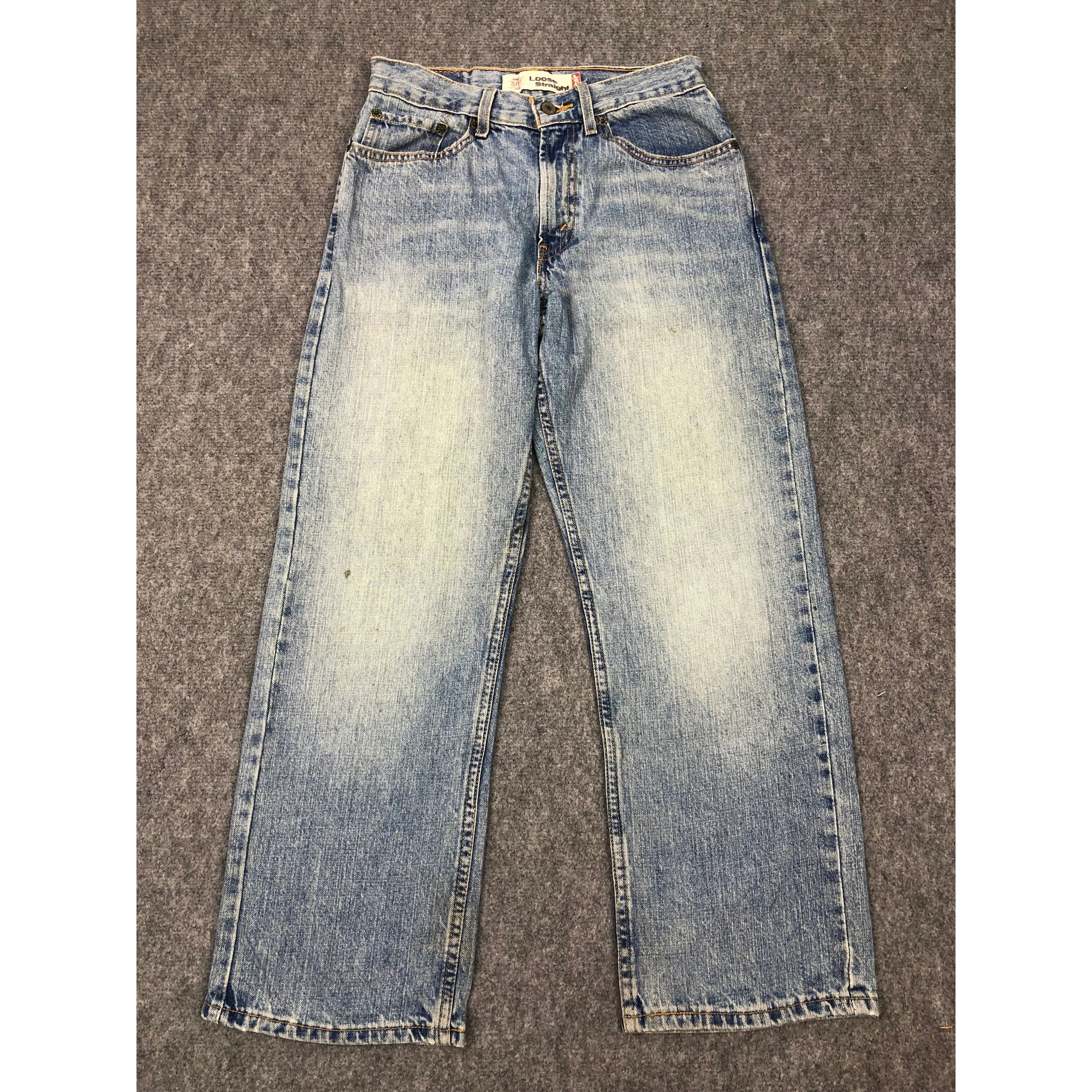 image of Levis 569 Loose Straight Cut Denim in Light Blue Jeans, Men's (Size 27)