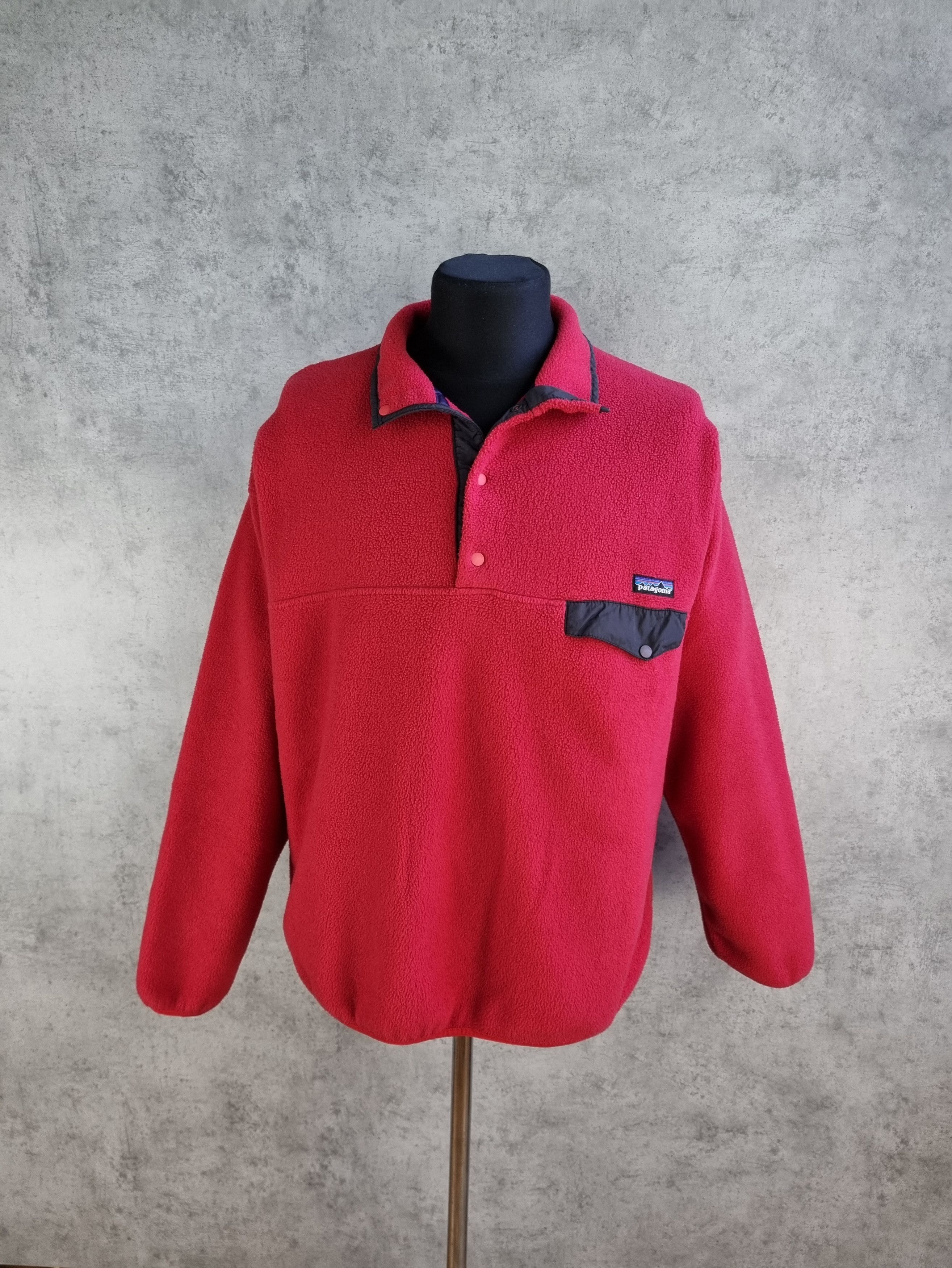 Patagonia × Vintage Rare size 90s Patagonia Synchilla Red Fleece Size US XL / EU 56 / 4 - 11 Thumbnail