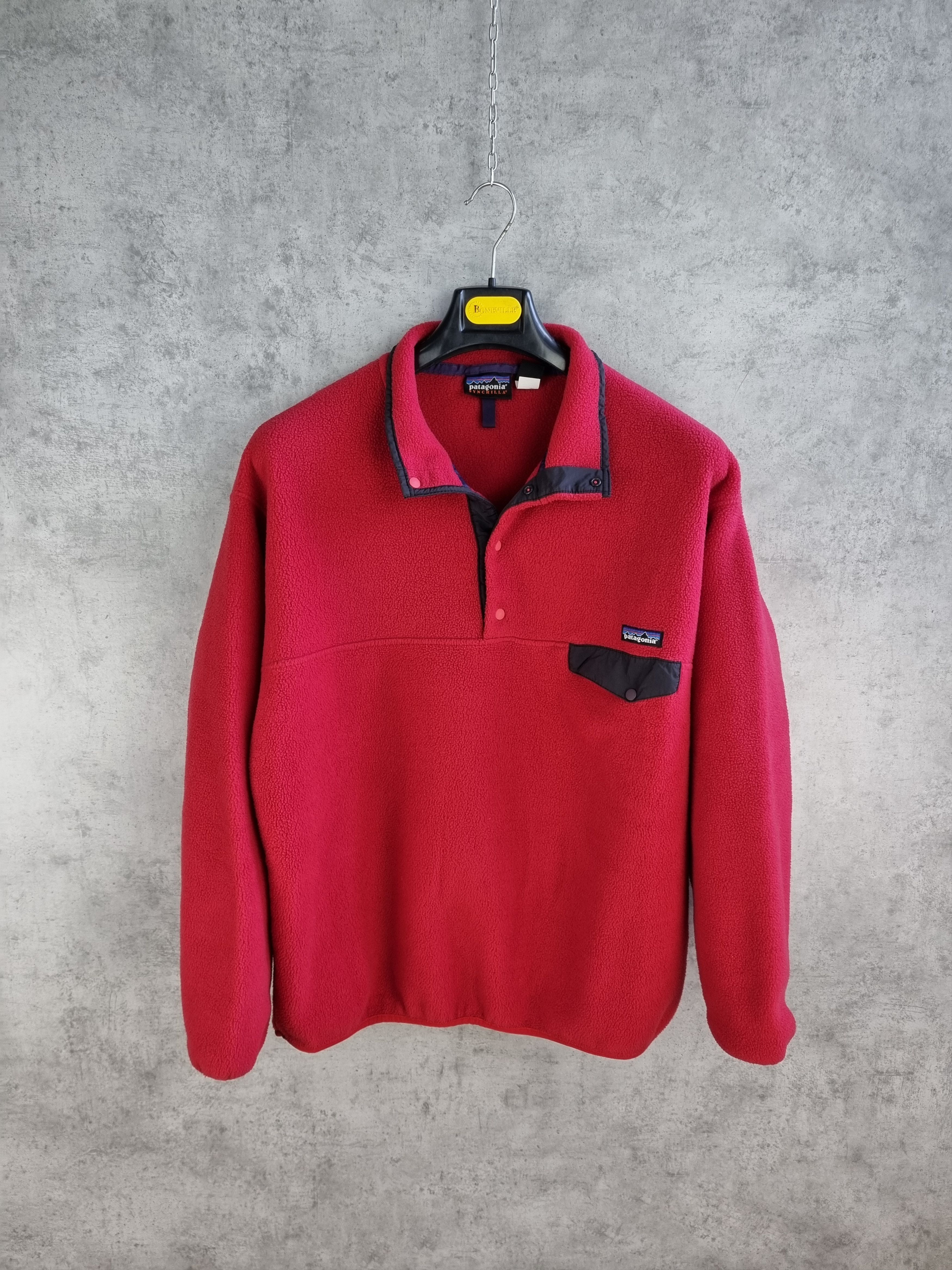 Patagonia × Vintage Rare size 90s Patagonia Synchilla Red Fleece Size US XL / EU 56 / 4 - 4 Thumbnail