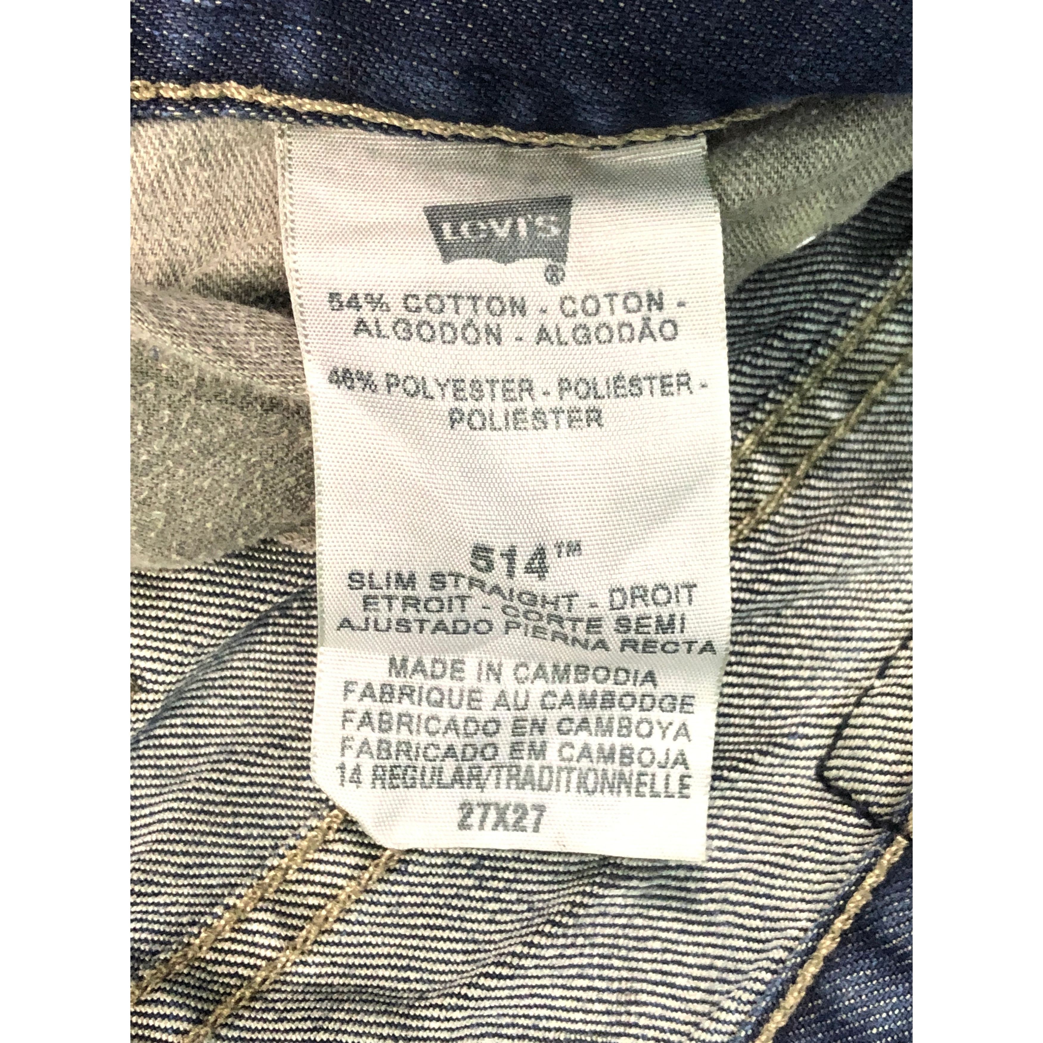 Levi's Vintage Levis 514 Blue Denim Jeans DP0206 Size US 27 - 6 Thumbnail