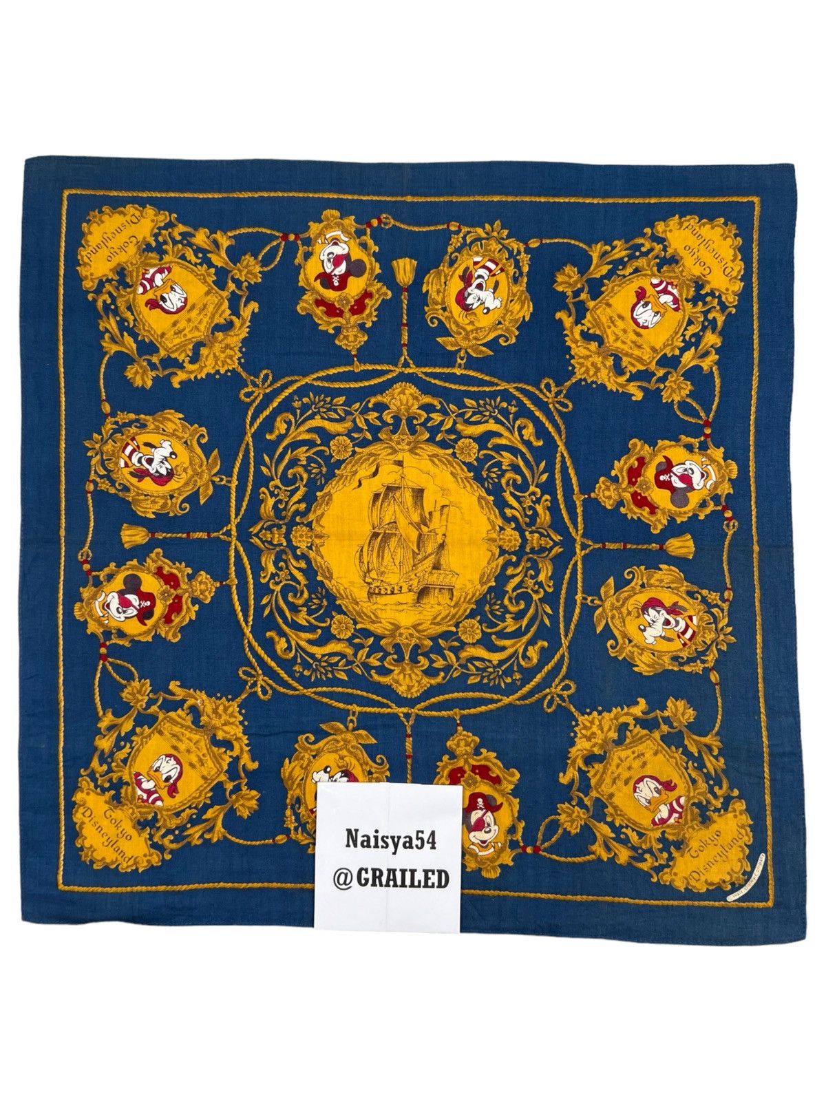 Disney Mickey Mouse Handkerchief Neckerchief Bandana Pocketsquare Size ONE SIZE - 7 Thumbnail