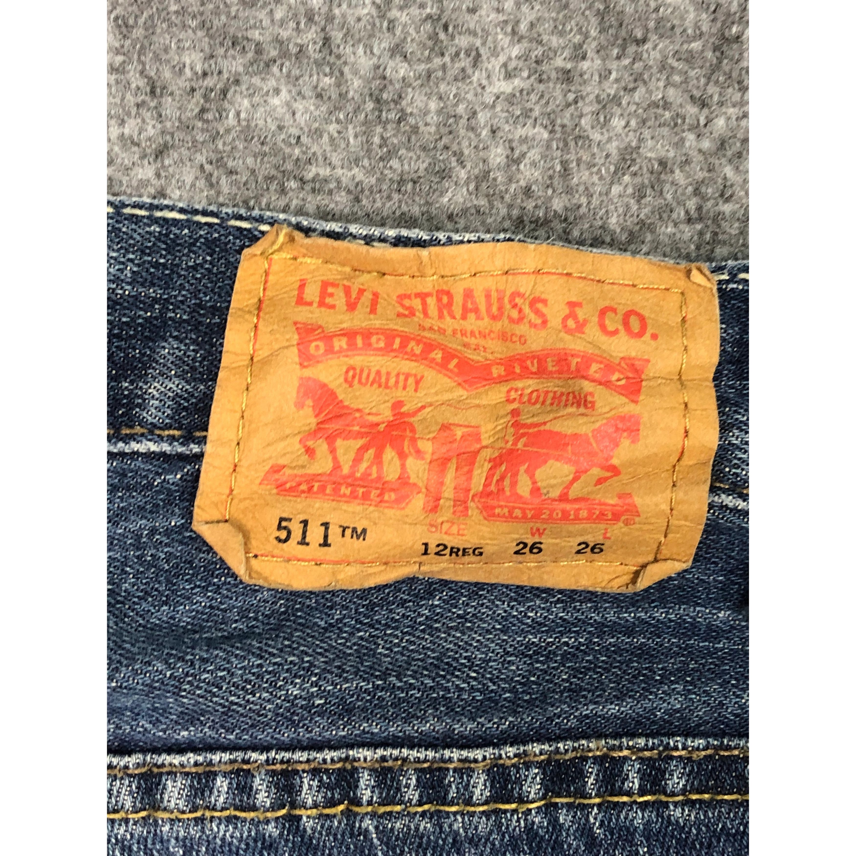 Levi's Vintage Levis 511 Skinny Blue Jeans DP0167 Size US 27 - 5 Thumbnail