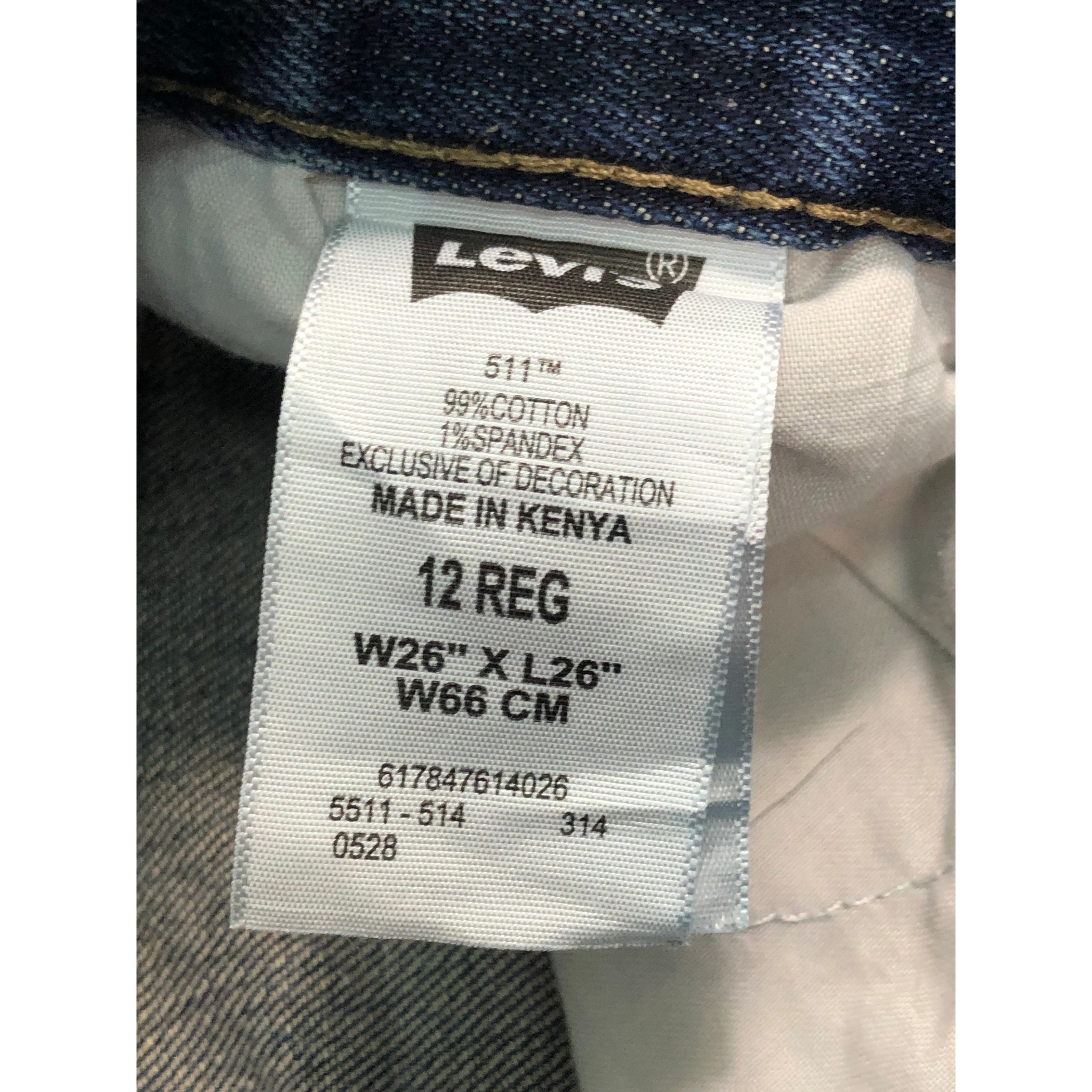 Levi's Vintage Levis 511 Skinny Blue Jeans DP0167 Size US 27 - 7 Thumbnail