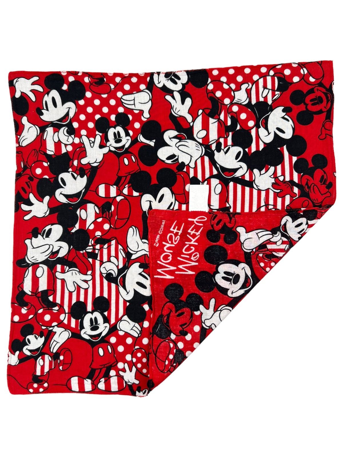 Disney Mickey Mouse Handkerchief Neckerchief Bandana Pocketsquare Size ONE SIZE - 5 Thumbnail