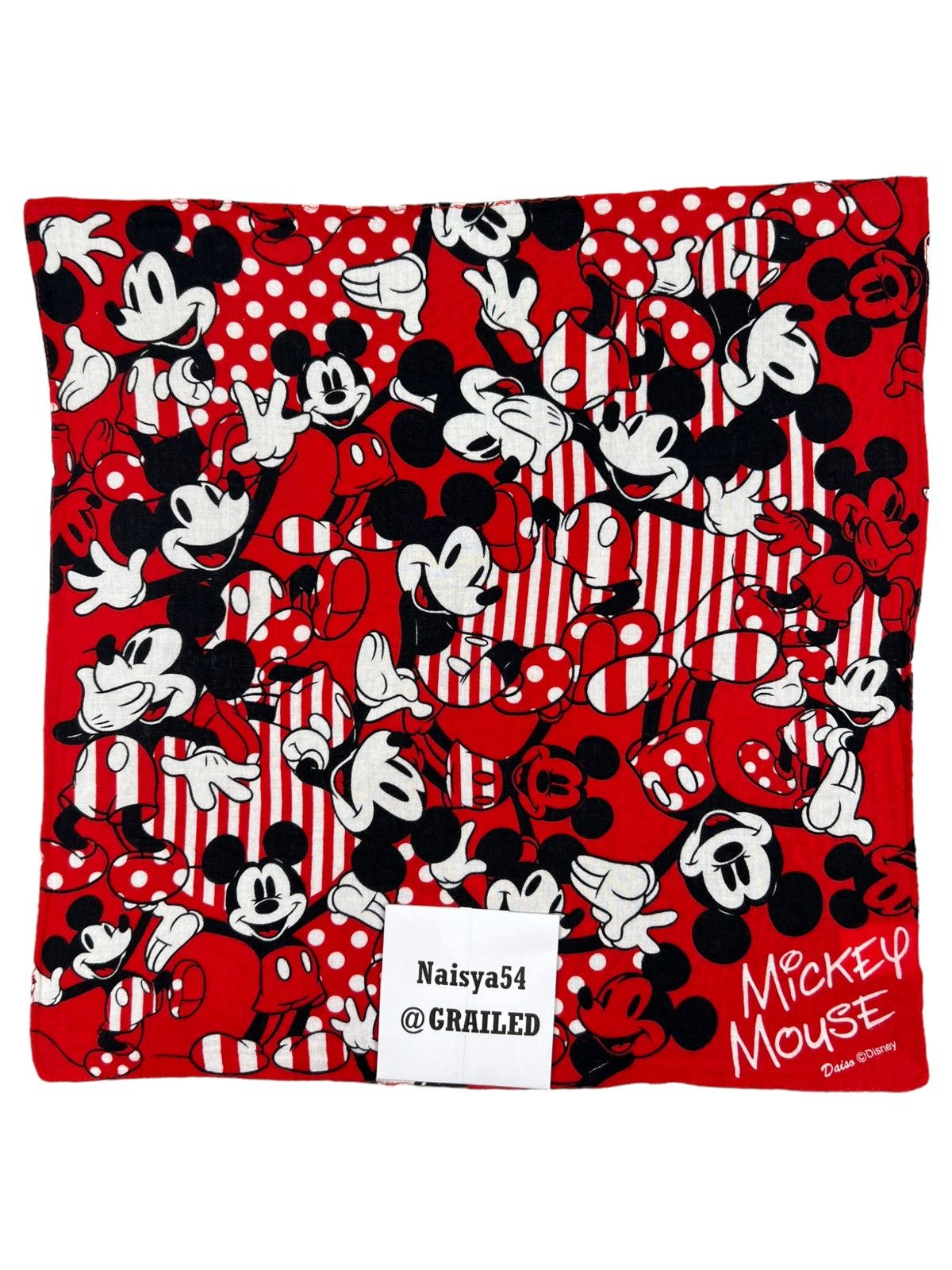 Disney Mickey Mouse Handkerchief Neckerchief Bandana Pocketsquare Size ONE SIZE - 7 Thumbnail