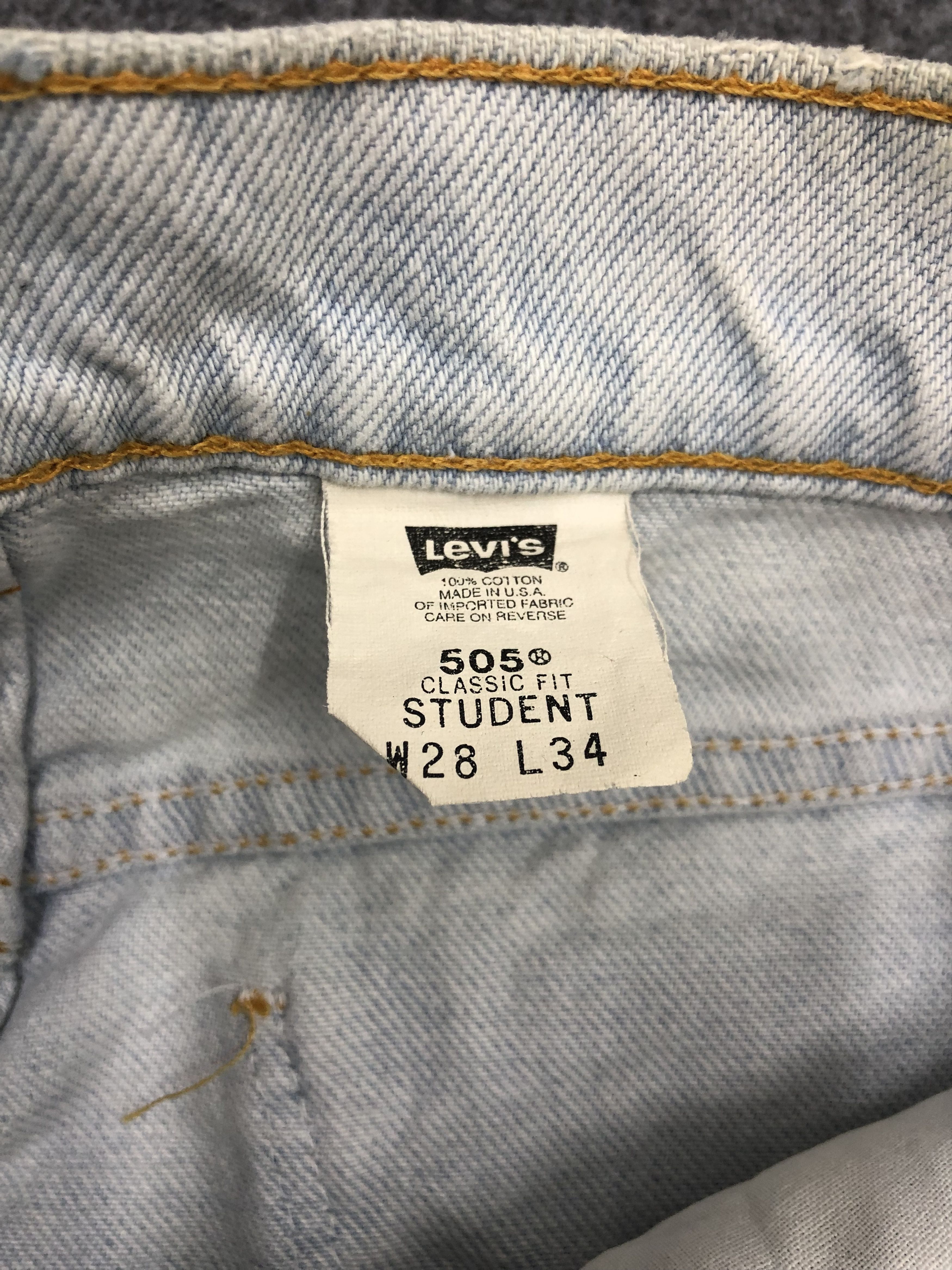Levi's Vintage Levis 505 Sun Faded Jeans DP0939 Size US 27 - 6 Thumbnail