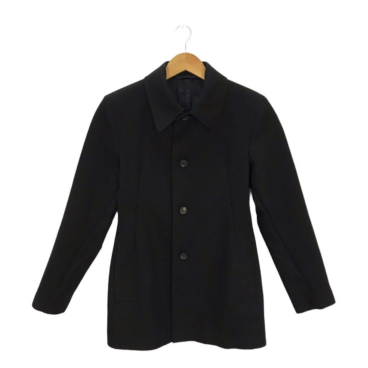 Jil Sander JIL SANDER BLACK WOOL JACKET MADE IN ITALY Size US S / EU 44-46 / 1 - 1 Thumbnail