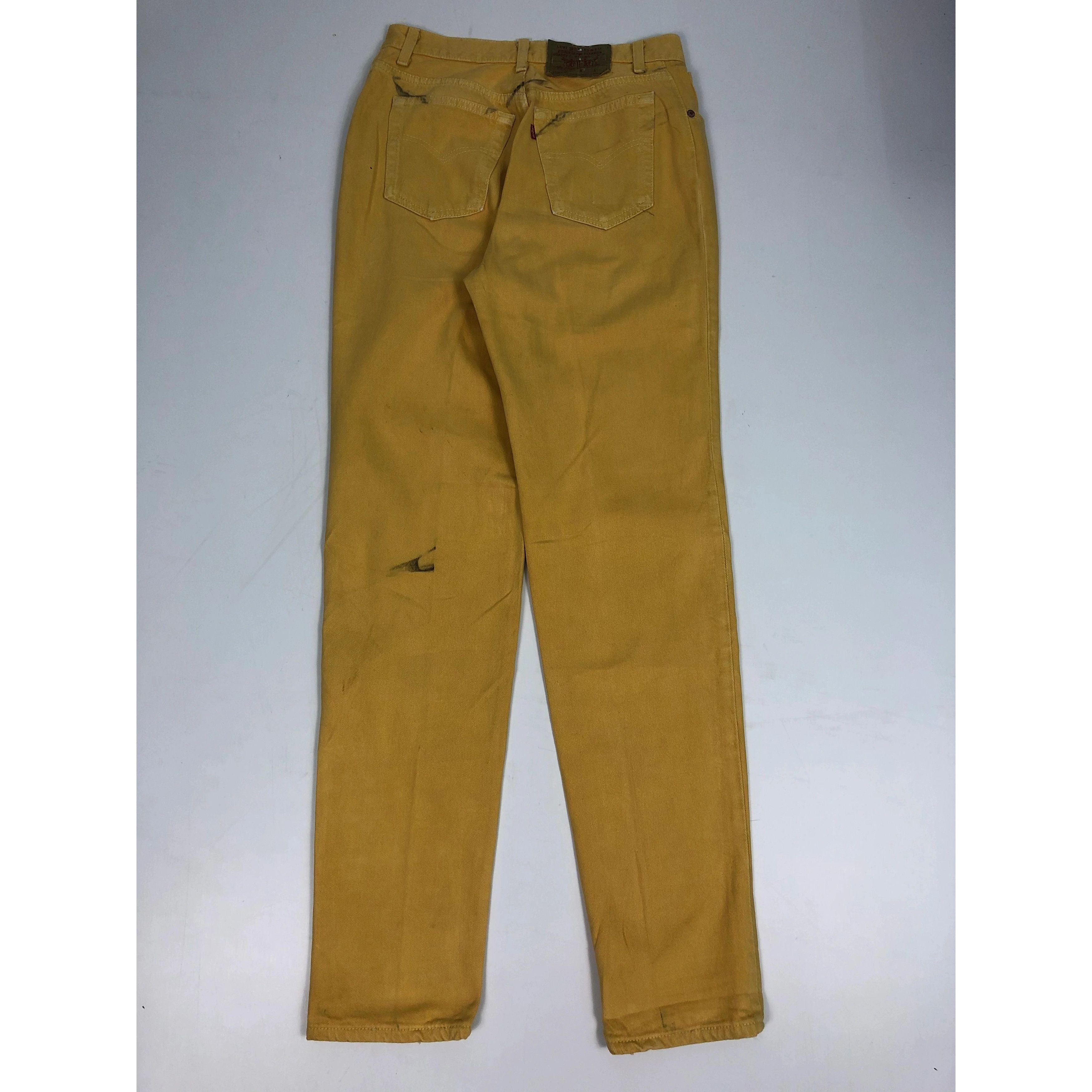Levi's Vintage 90s Levis 501 Yellow Denim Pant DP0097 Size US 27 - 3 Thumbnail