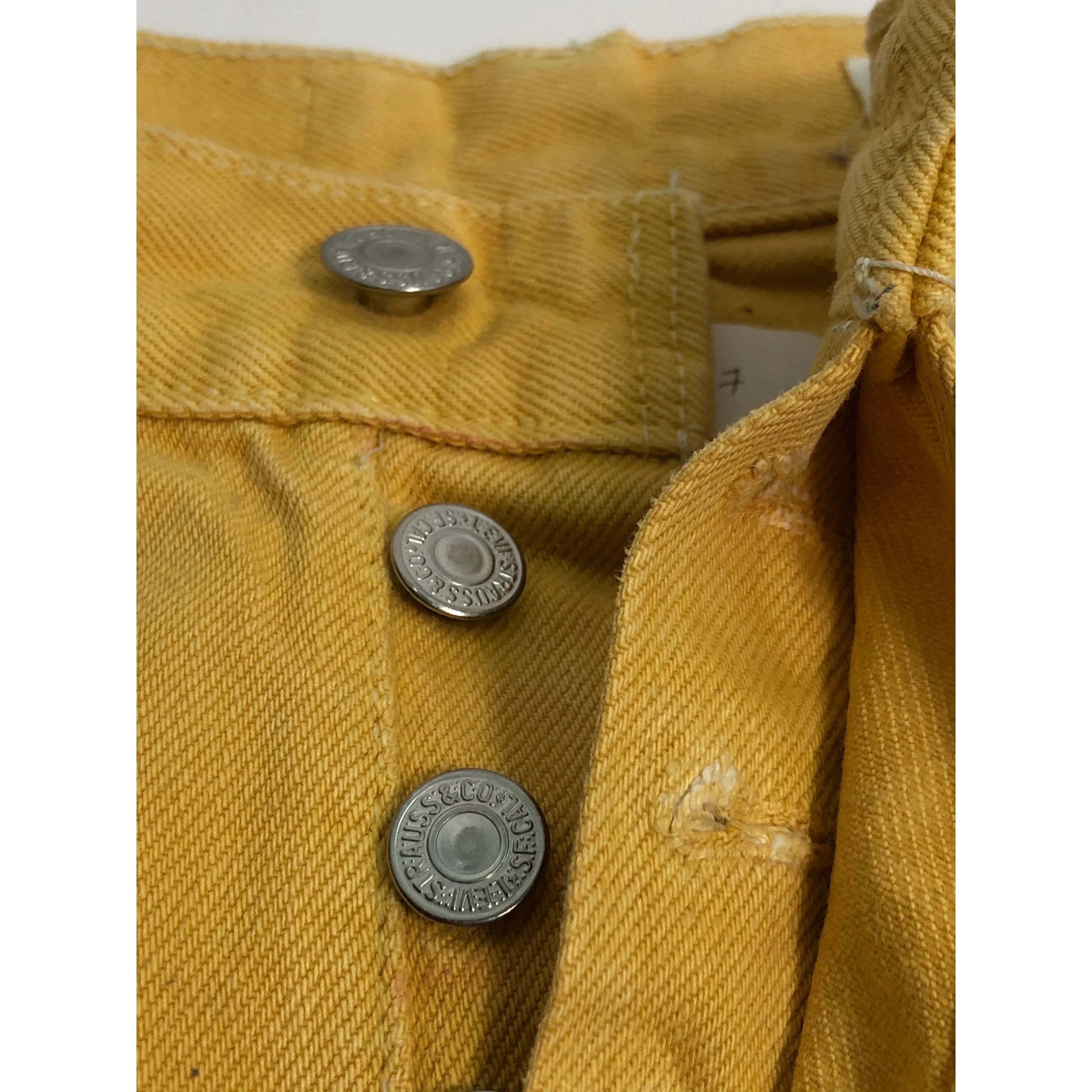 Levi's Vintage 90s Levis 501 Yellow Denim Pant DP0097 Size US 27 - 4 Thumbnail