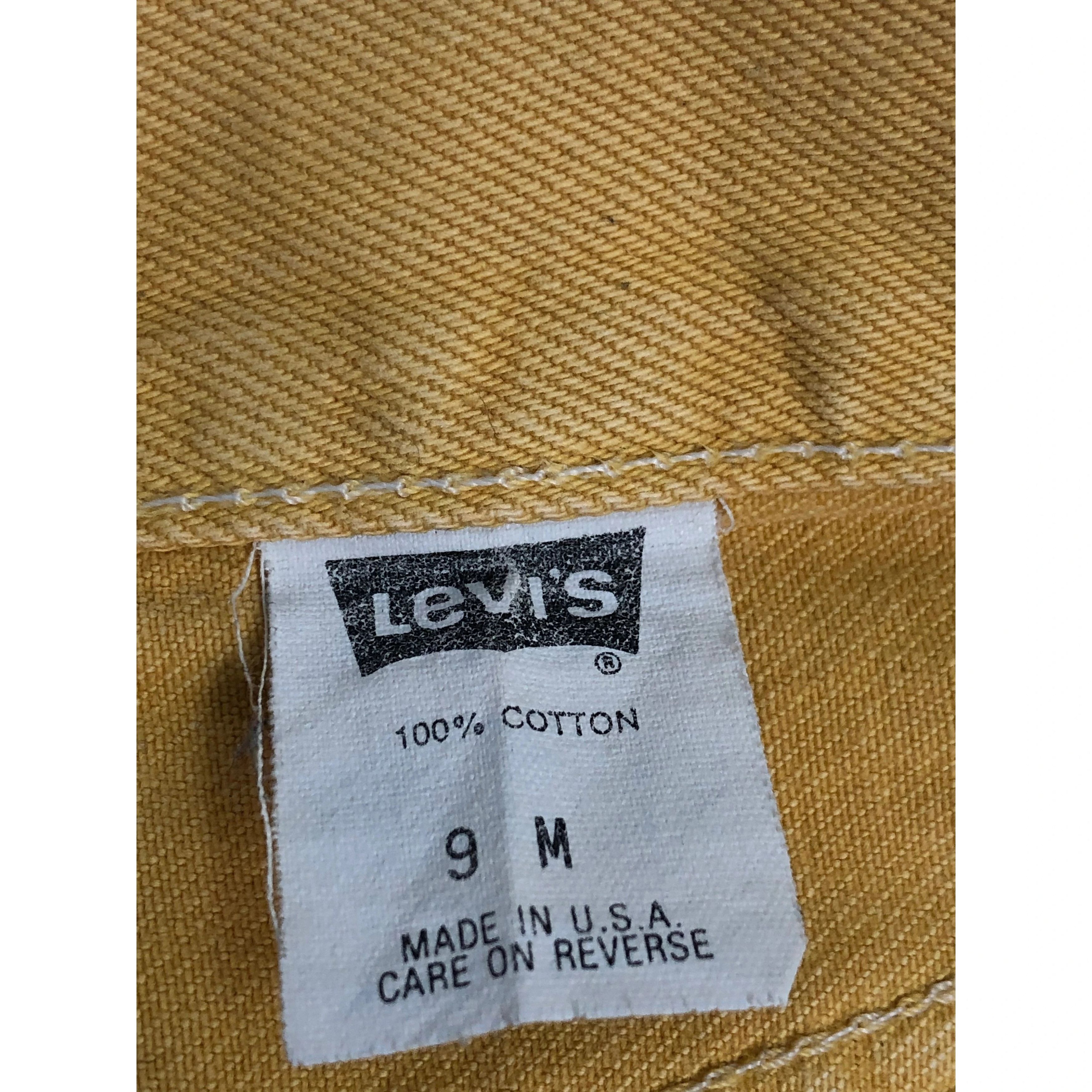 Levi's Vintage 90s Levis 501 Yellow Denim Pant DP0097 Size US 27 - 6 Thumbnail