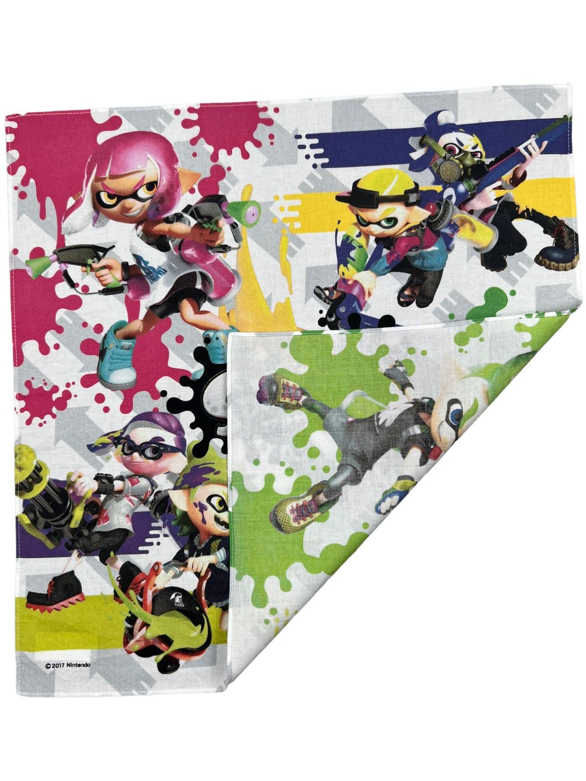 Japanese Brand Splatoon 2 Handkerchief Neckerchief Bandana Pocketsquare Size ONE SIZE - 3 Thumbnail