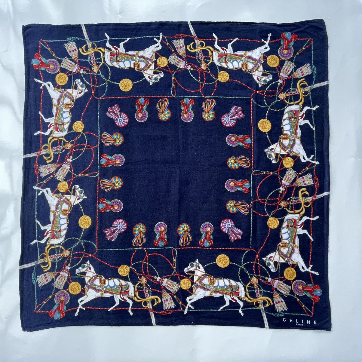 Celine Vintage Celine Handkerchief /Neckerchief /Bandana /Scarf Size ONE SIZE - 1 Thumbnail