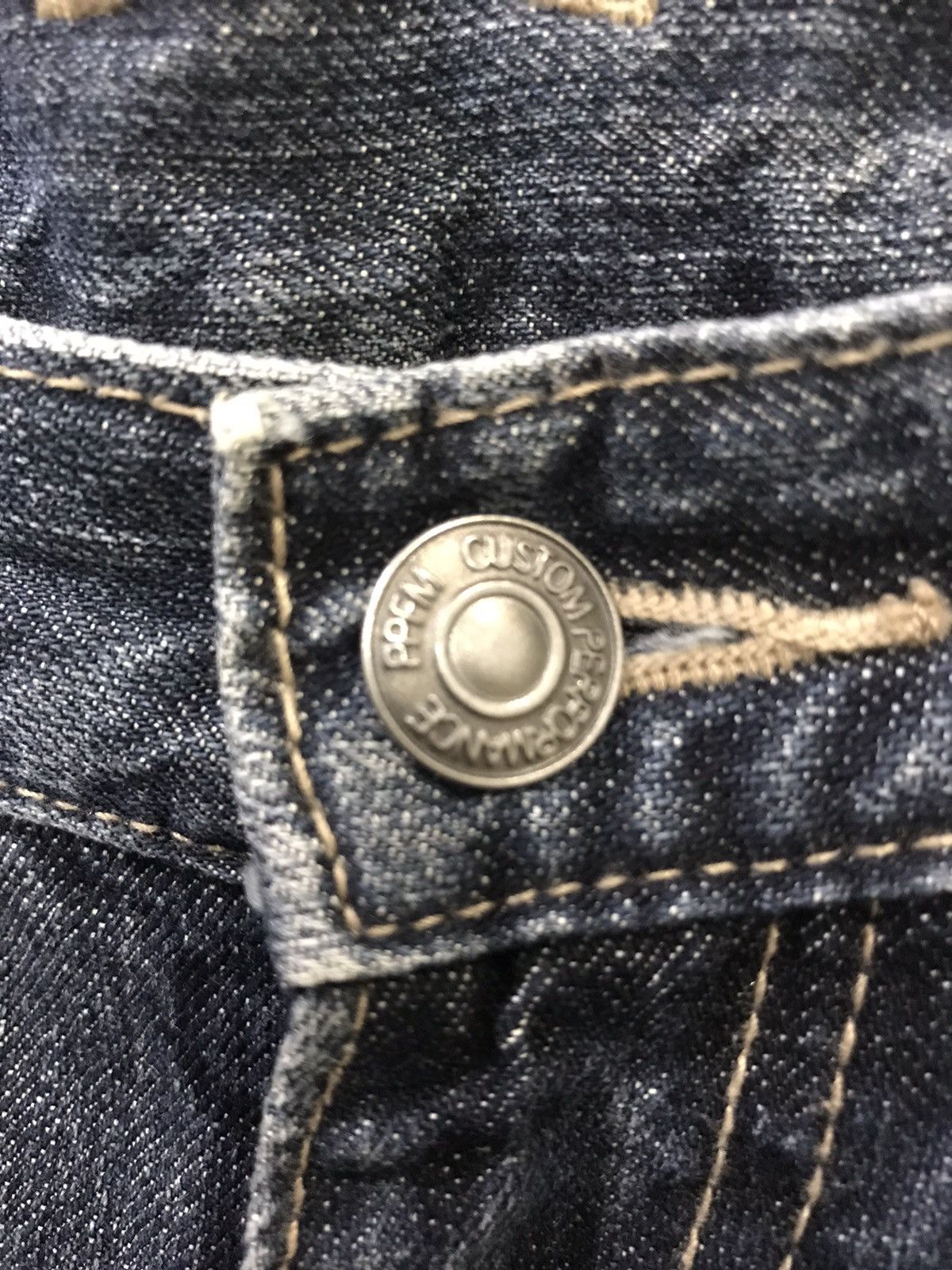 Japanese Brand PPFM Japan Double Waist Hybrid DenimxKhakis Punk Rock Pant Size US 31 - 6 Thumbnail