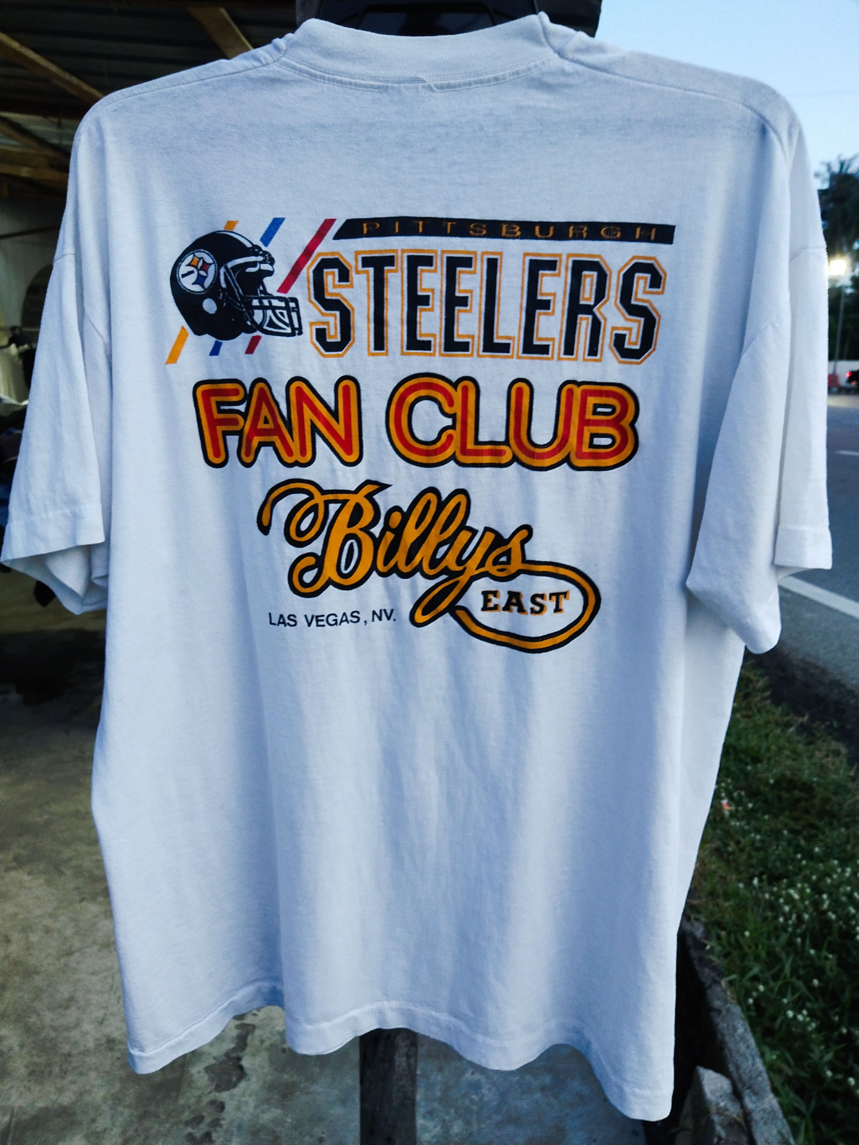 image of Nfl Vintage Pittsburgh Steelers T-Shirt in White, Men's (Size Large)