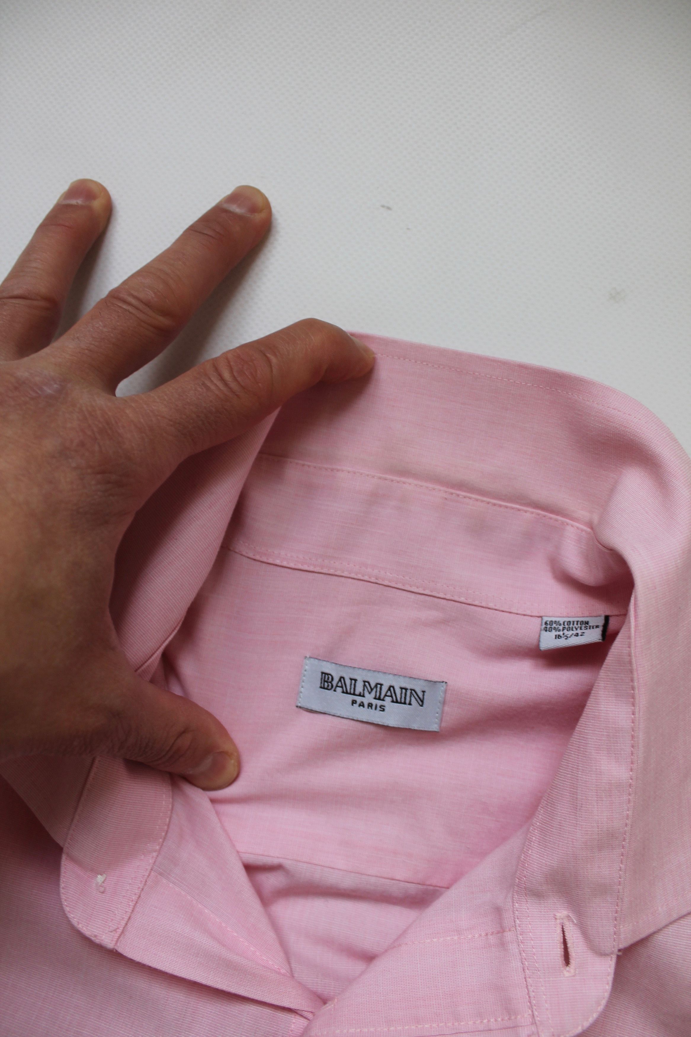 Balmain Balmain Pink Shirt long sleeve Size US L / EU 52-54 / 3 - 11 Thumbnail