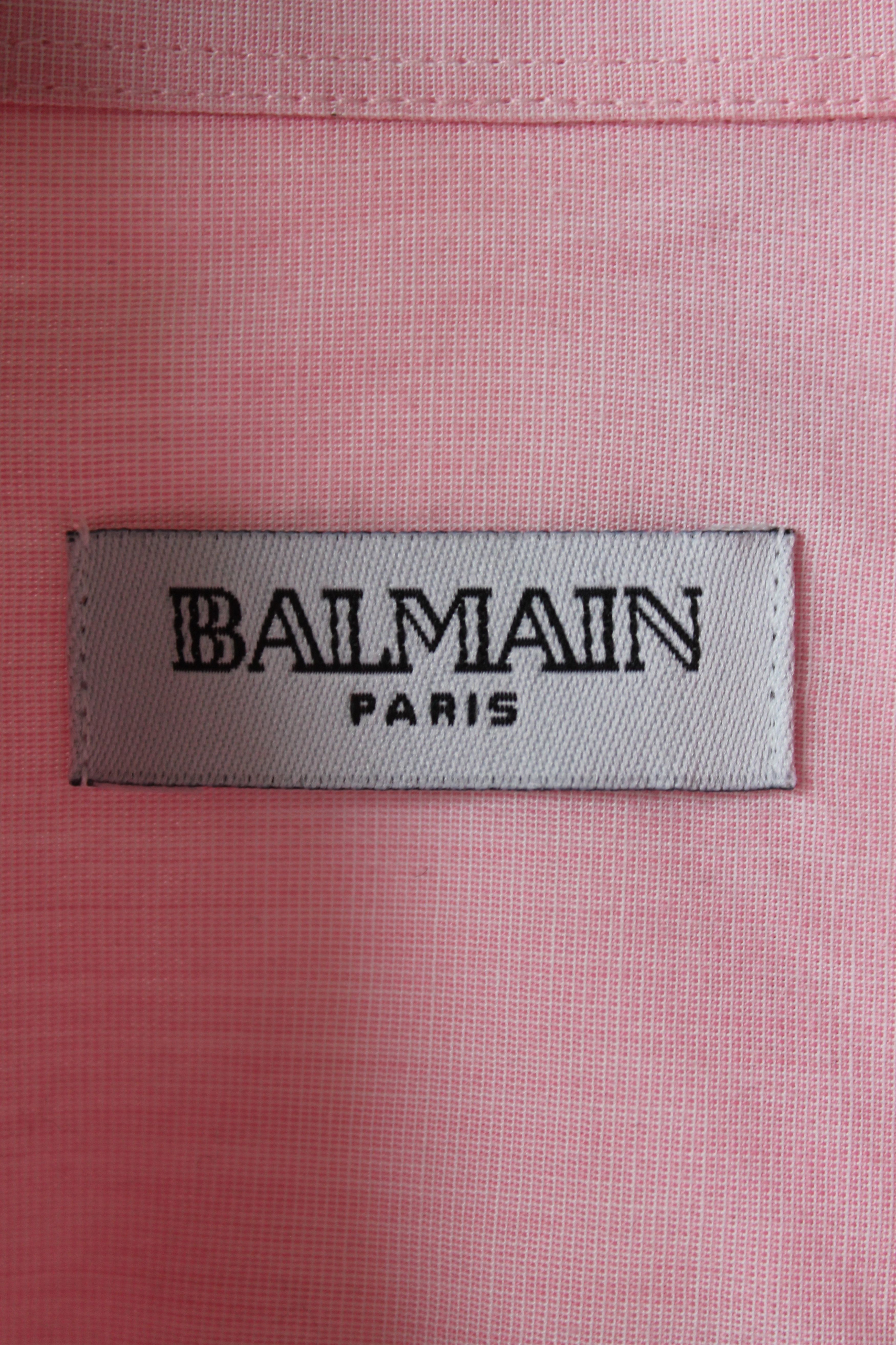 Balmain Balmain Pink Shirt long sleeve Size US L / EU 52-54 / 3 - 6 Thumbnail