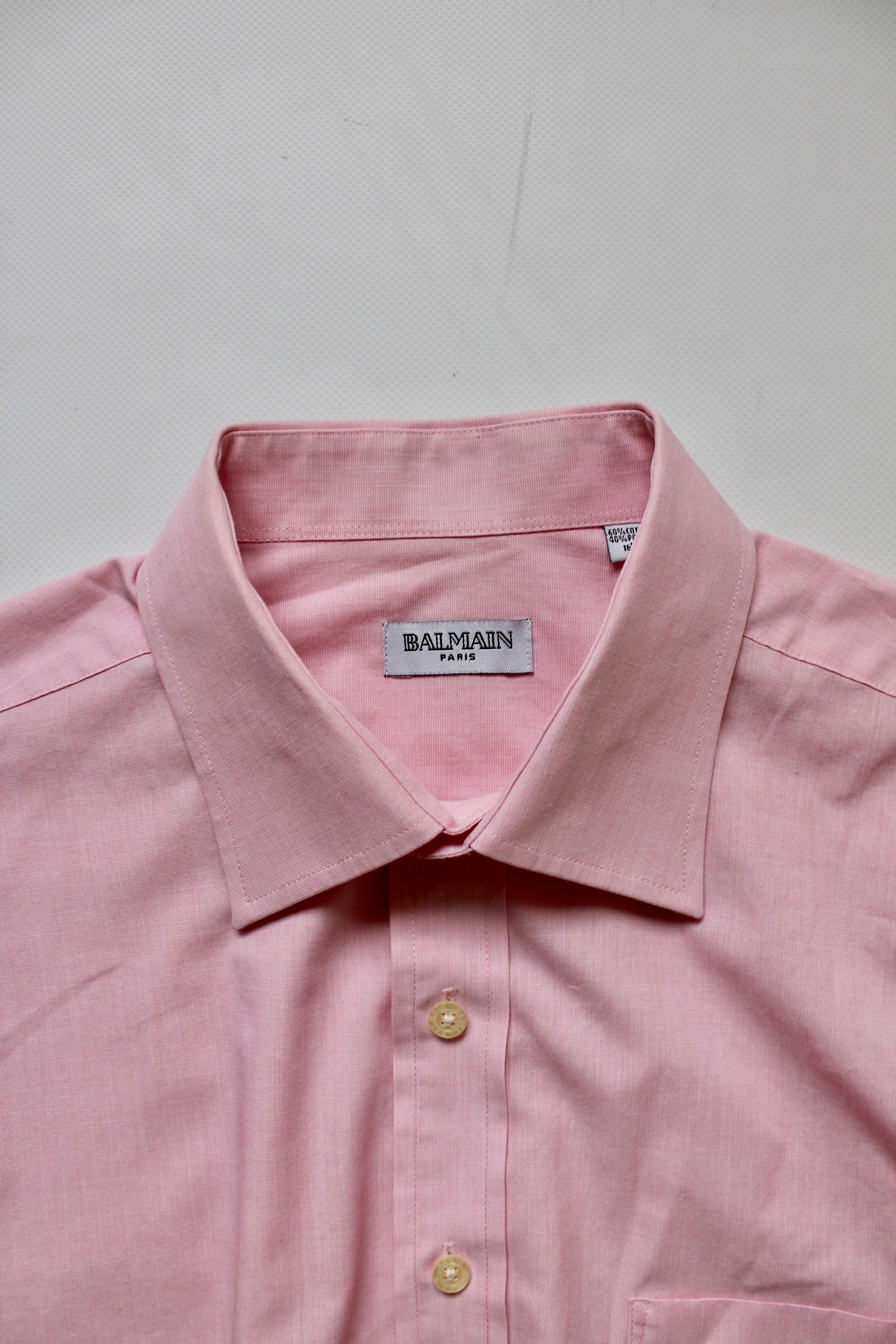 Balmain Balmain Pink Shirt long sleeve Size US L / EU 52-54 / 3 - 15 Thumbnail