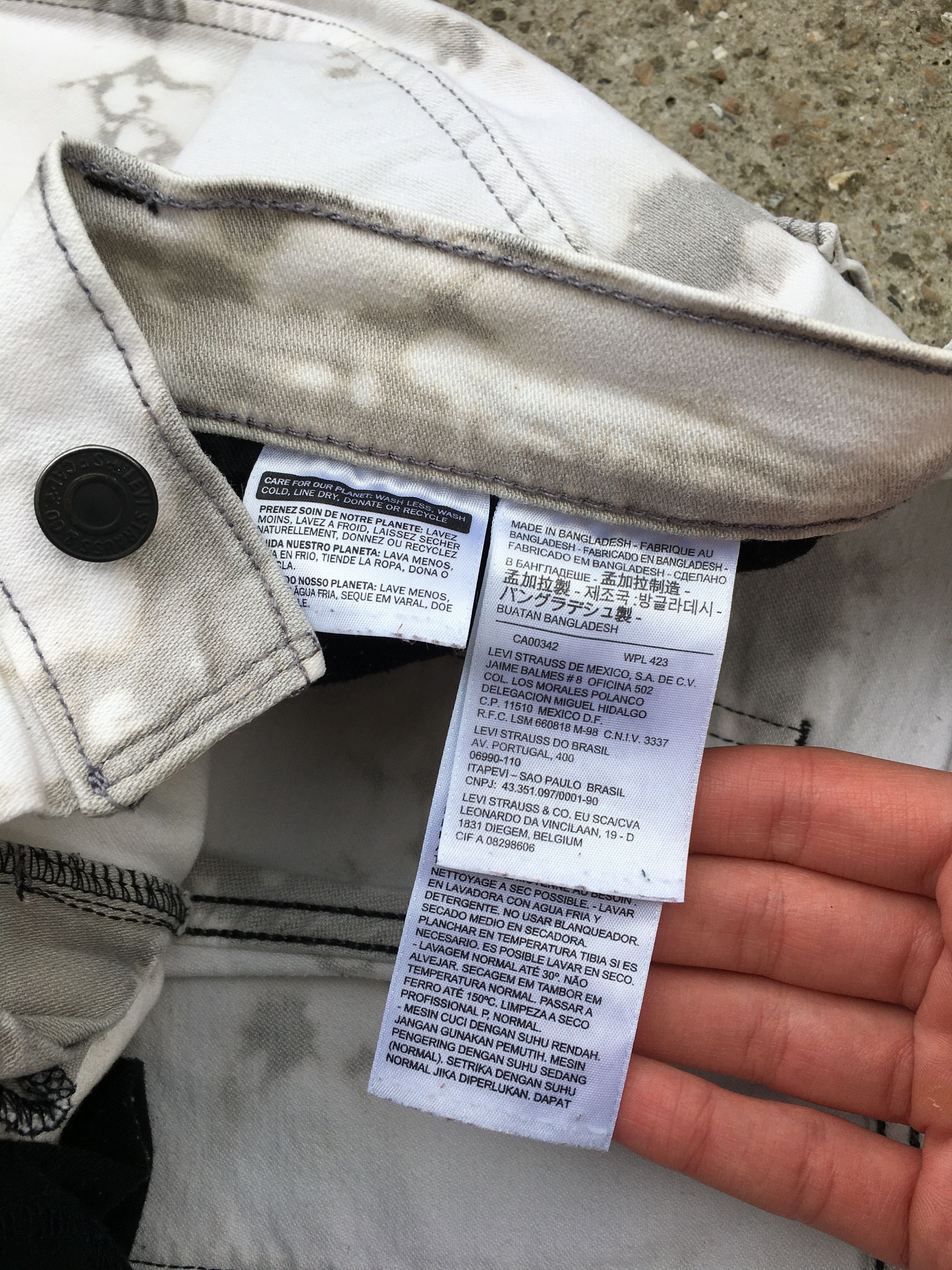 Levi's Levi's Custom Bleach Dye White Gray Jeans Pants Size 30x30 Size US 30 / EU 46 - 9 Thumbnail