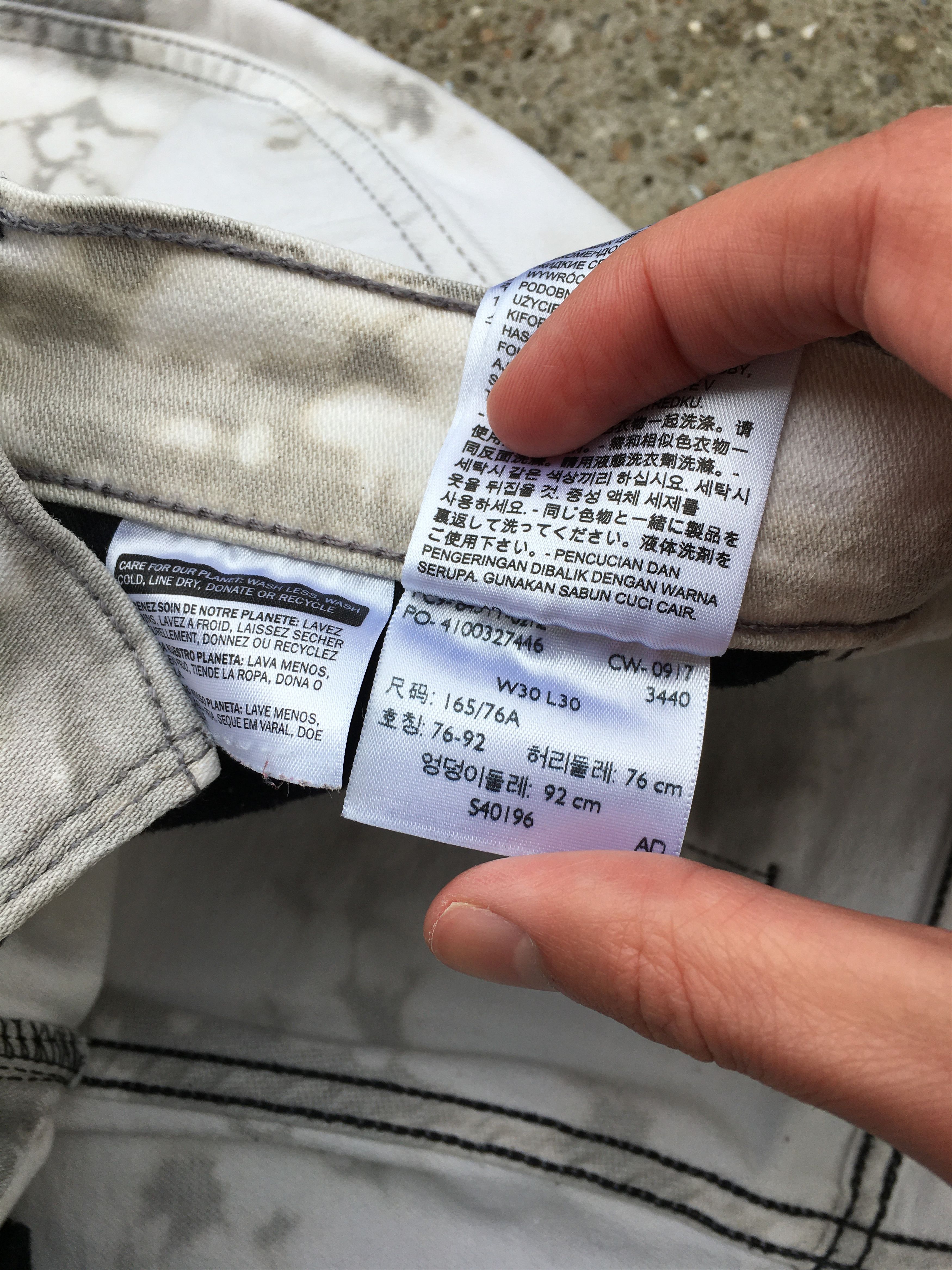 Levi's Levi's Custom Bleach Dye White Gray Jeans Pants Size 30x30 Size US 30 / EU 46 - 10 Thumbnail