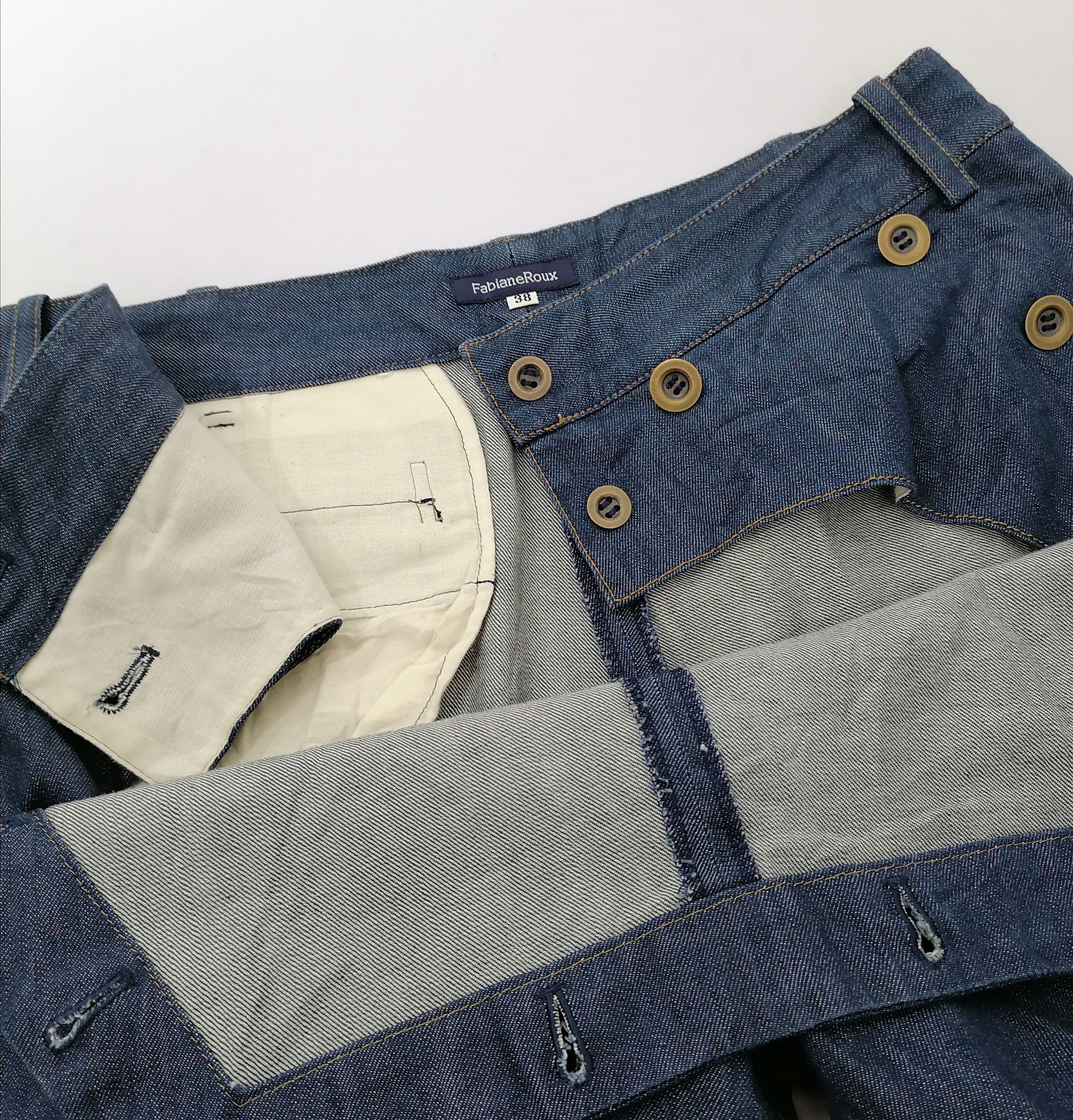 Japanese Brand Fabiane Roux Buttons Denim Jeans Size US 31 - 3 Thumbnail