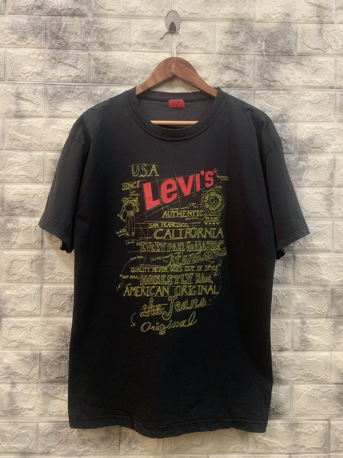 image of Levis x Levis Vintage Clothing Vintage Levi’S Red Tab Tees in Black, Men's (Size XL)