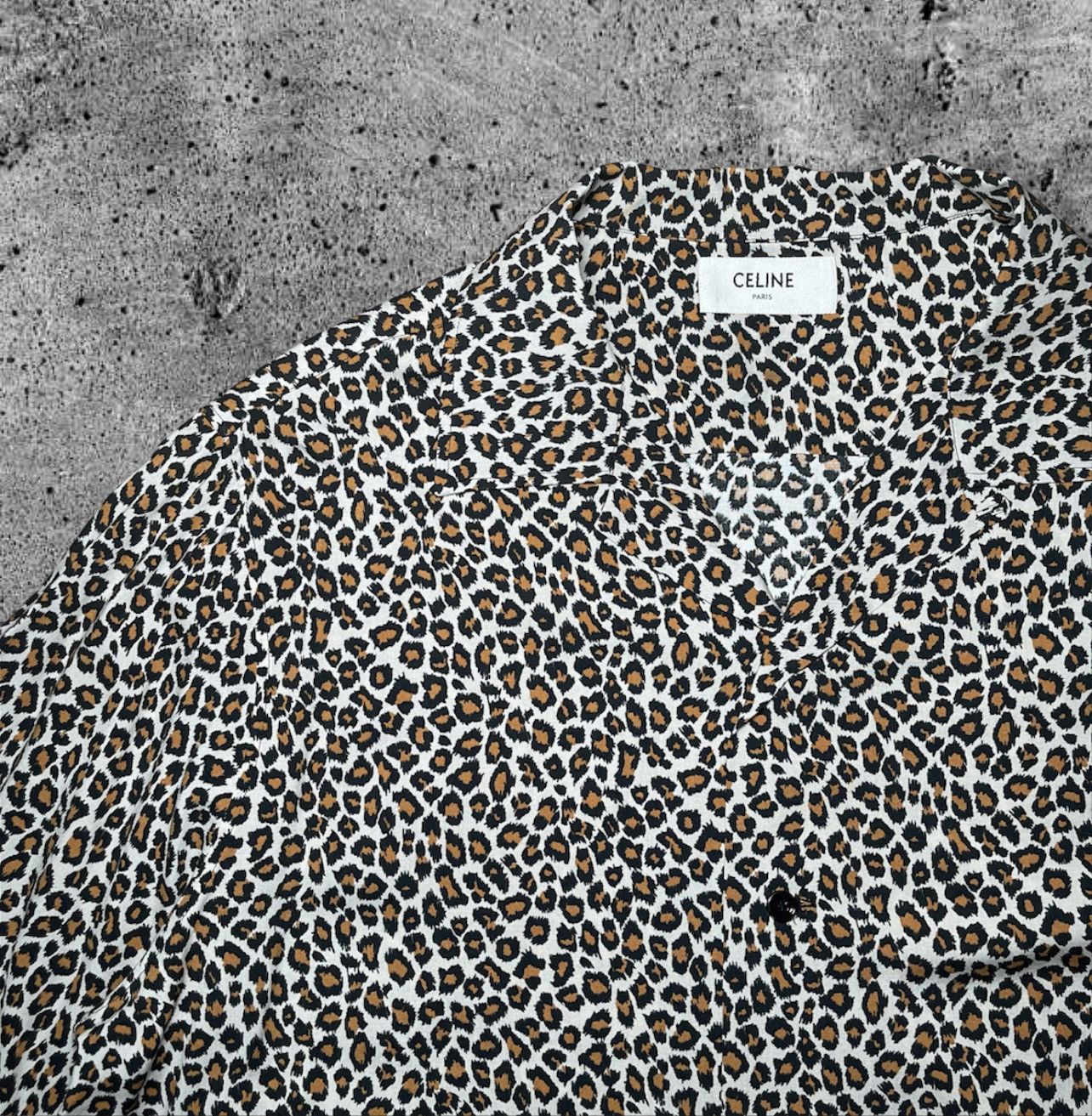 Celine × Hedi Slimane CELINE BY HEDI SLIMANE “FW19 BABY CAT PRINT HAWAIIAN SHIRT” Size US L / EU 52-54 / 3 - 2 Thumbnail